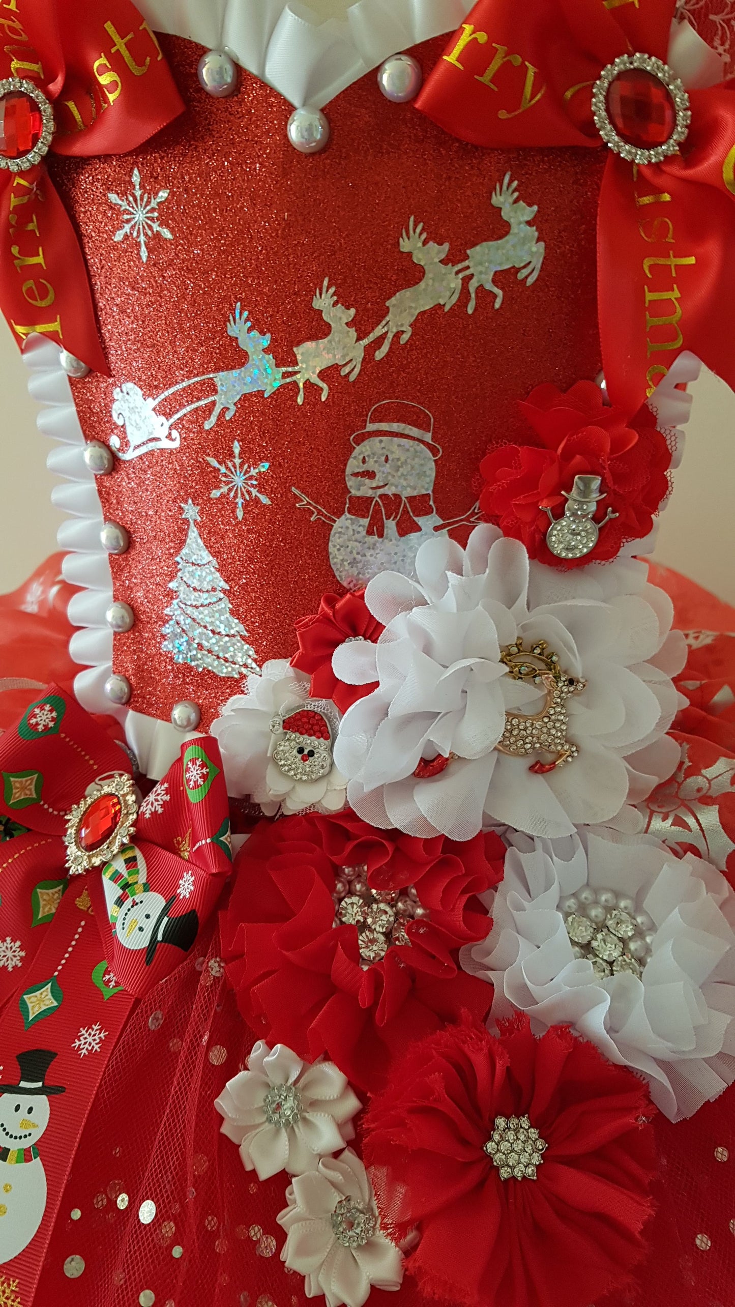 Christmas Santa Snowman Tutu Dress