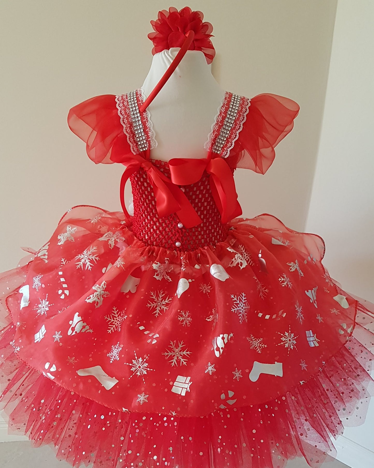 Christmas Santa Snowman Tutu Dress
