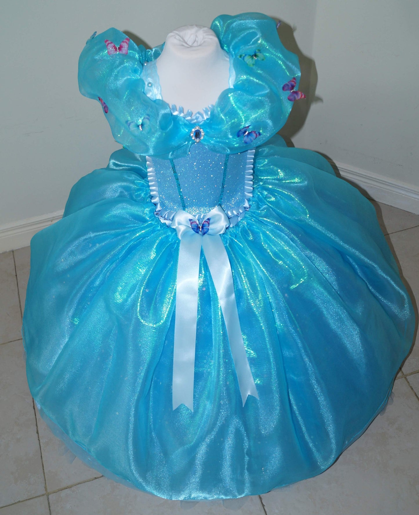 Disney Princess Cinderella Sparkle Butterfly Tutu Dress
