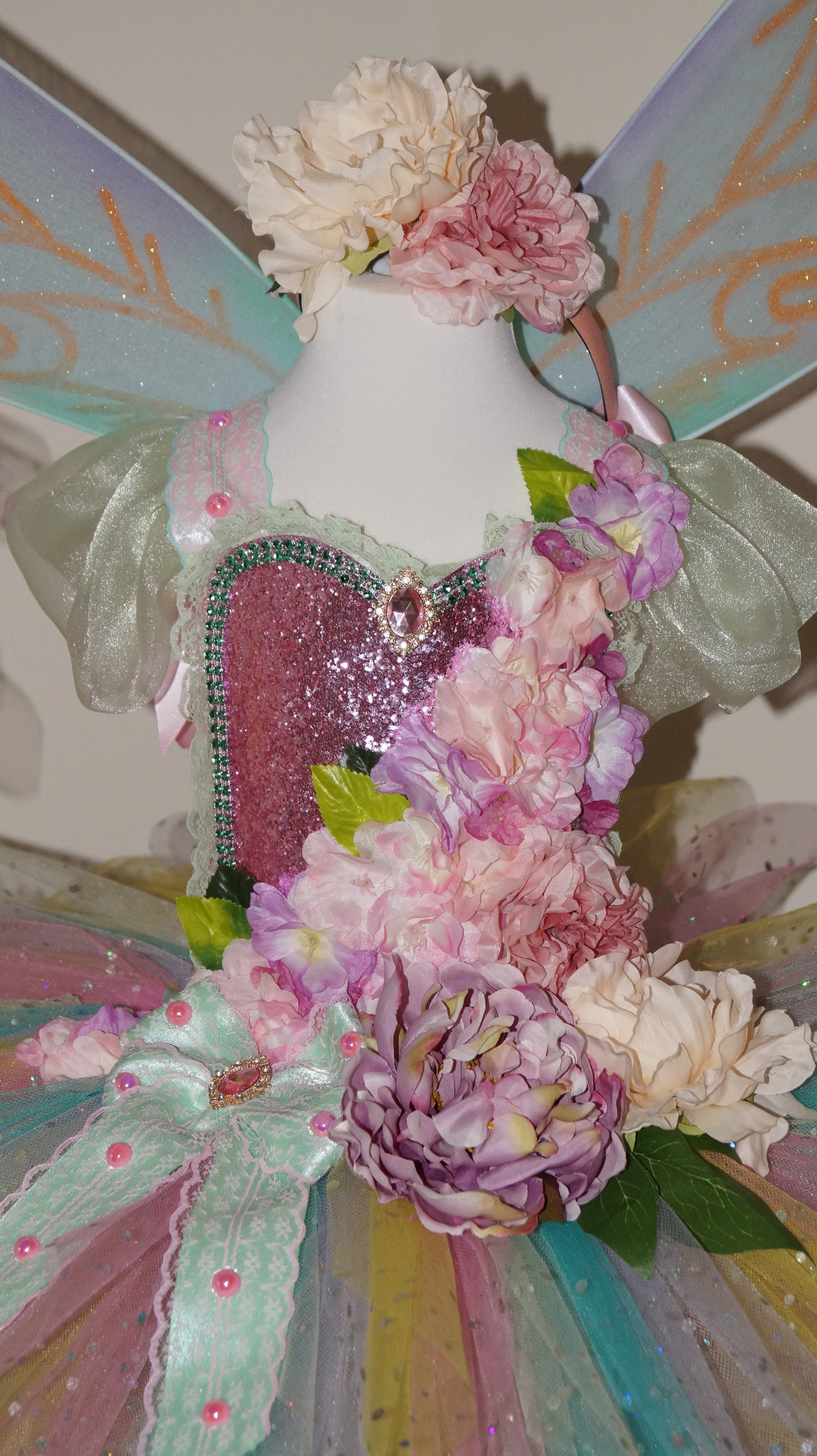 Princess Pastel Rainbow Spring Summer Flower Fairy Tutu Dress