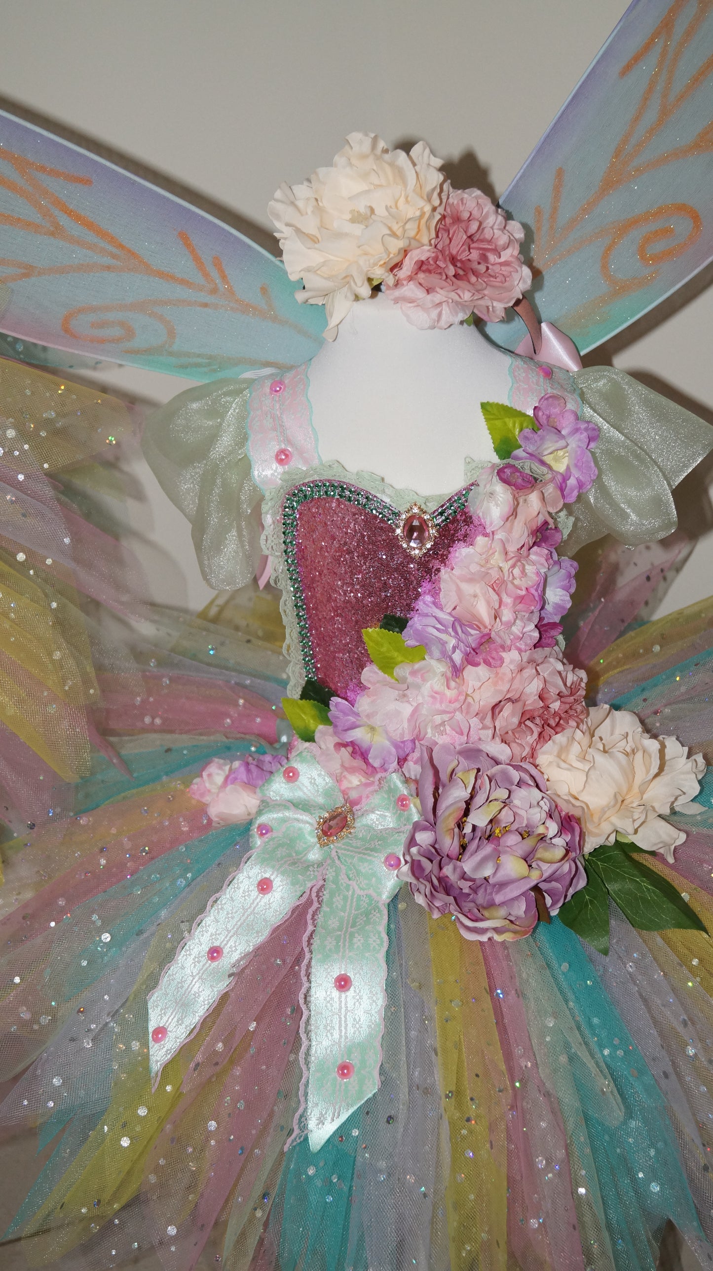 Princess Pastel Rainbow Spring Summer Flower Fairy Tutu Dress