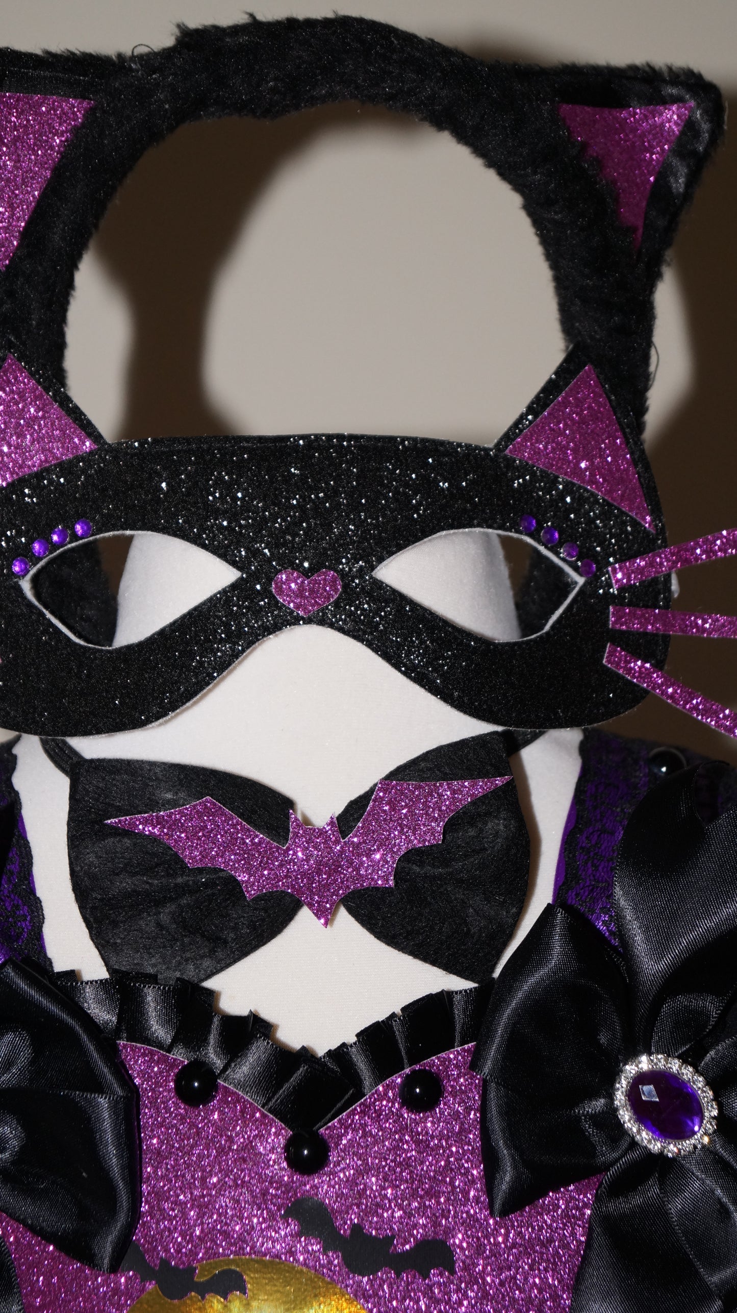 Purple and Black Halloween Cat Tutu Dress