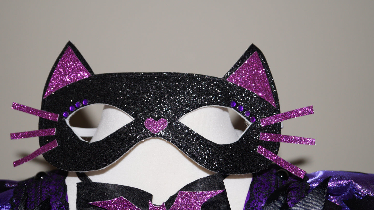 Purple and Black Halloween Cat Tutu Dress