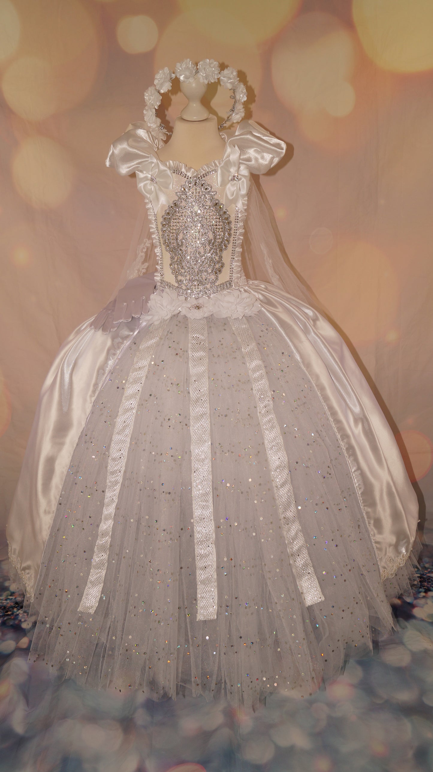 White Holy Communion Flowergirl Inspired Tutu Dress