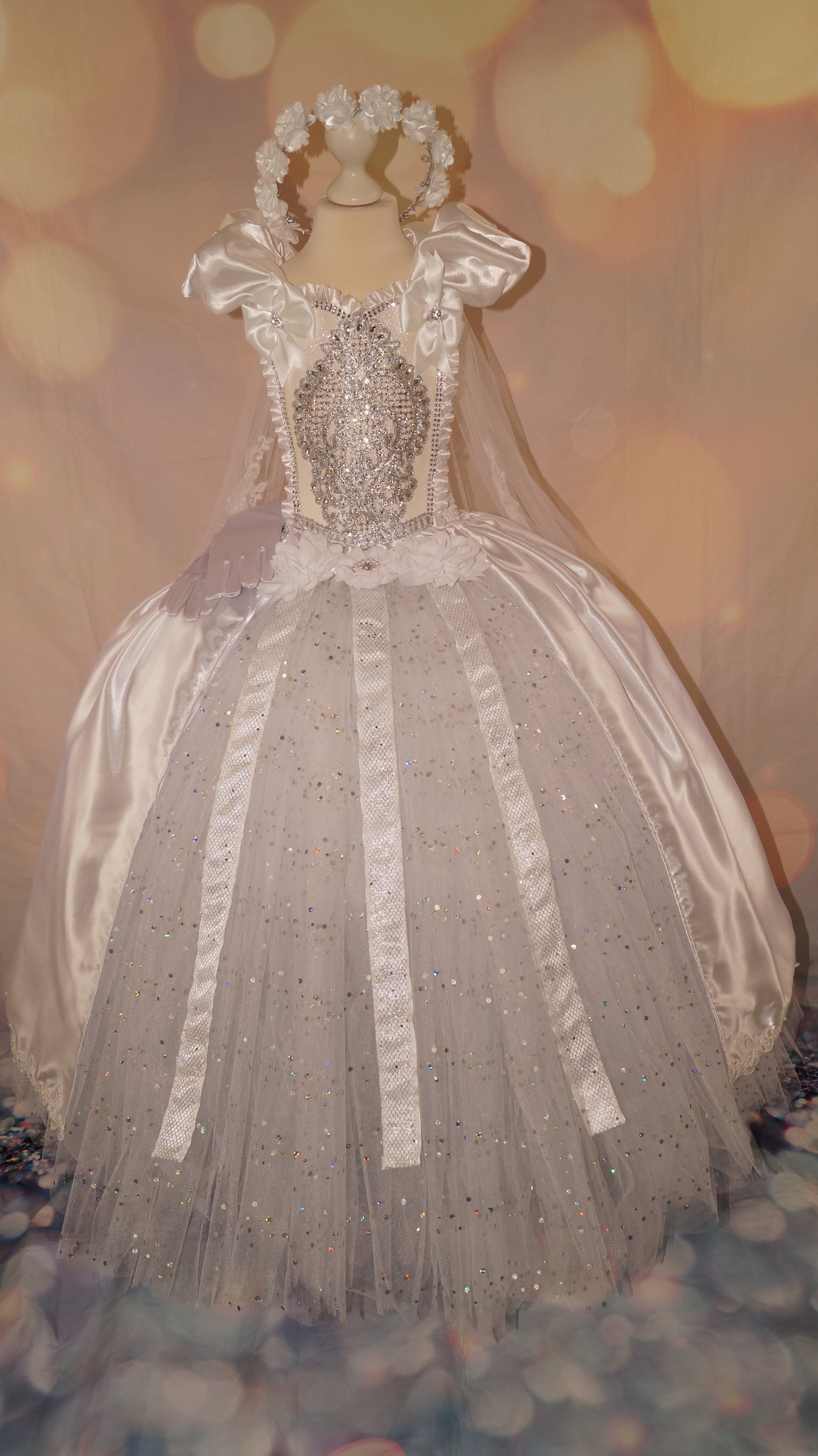 White Holy Communion Flowergirl Inspired Tutu Dress