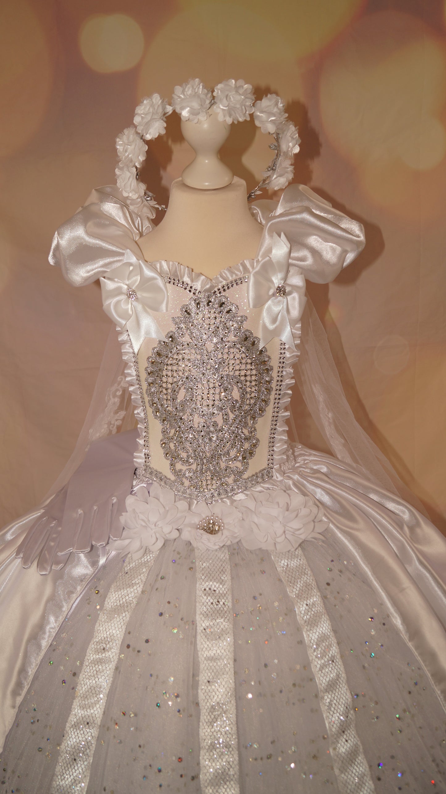 White Holy Communion Flowergirl Inspired Tutu Dress