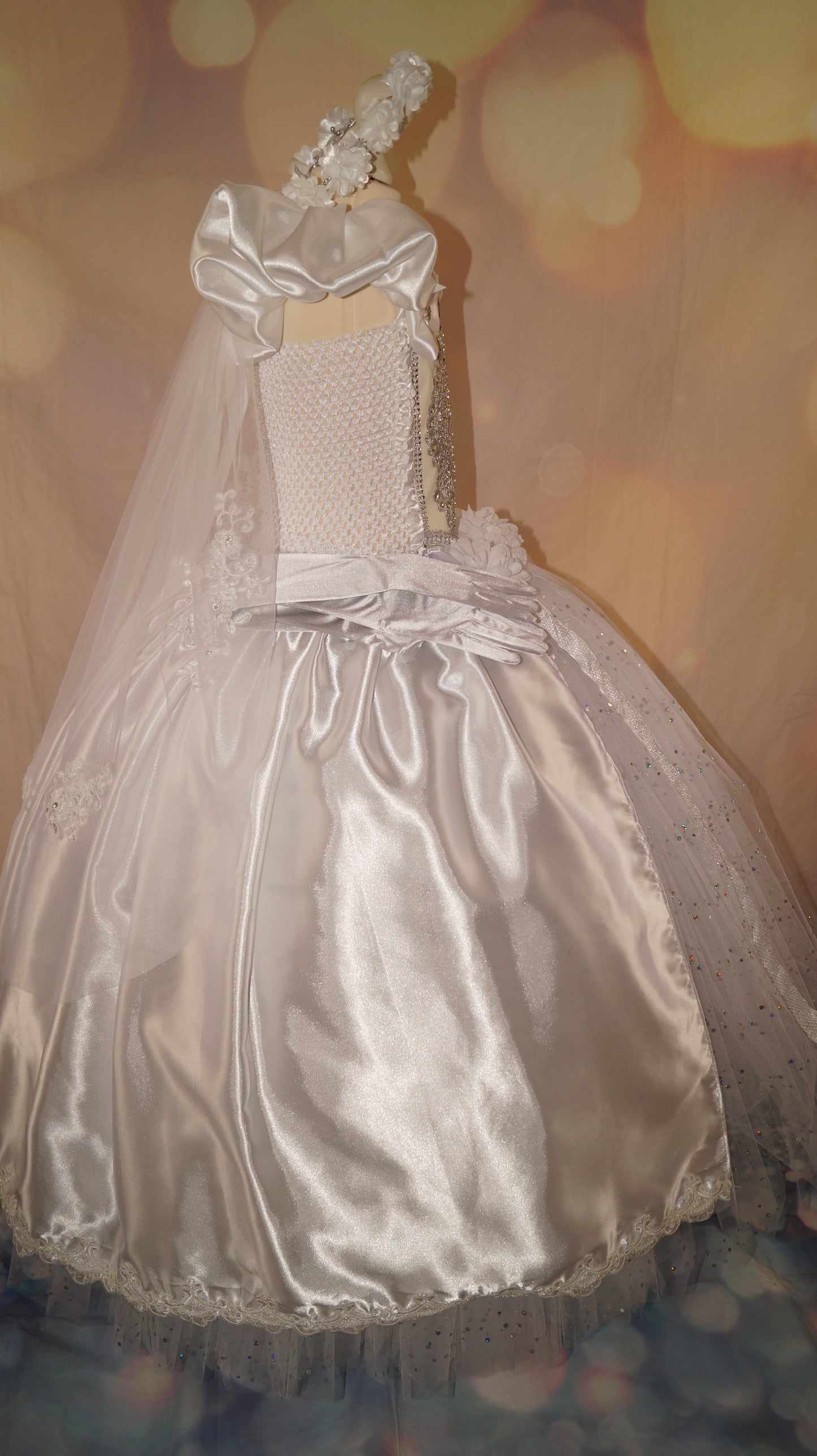 White Holy Communion Flowergirl Inspired Tutu Dress