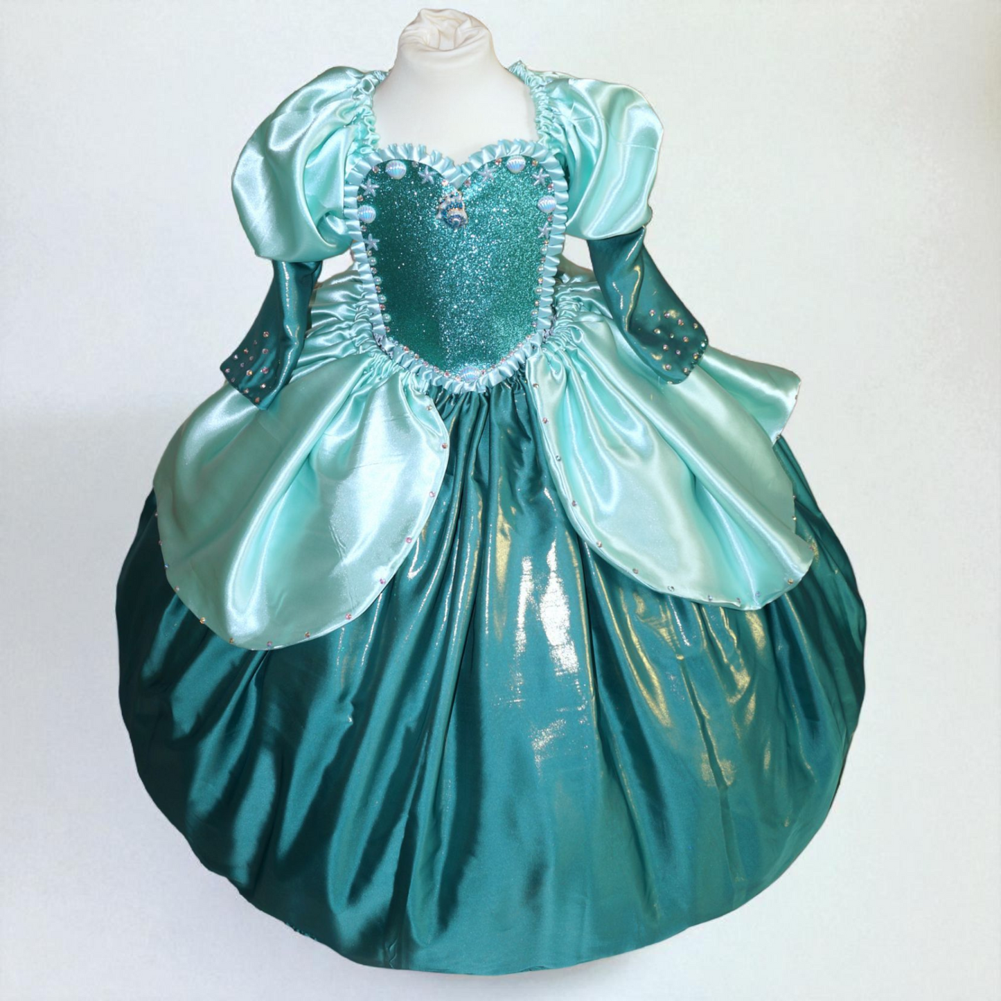 Disney Princess Deluxe Ariel The Little Mermaid Inspired Green Tutu Dress