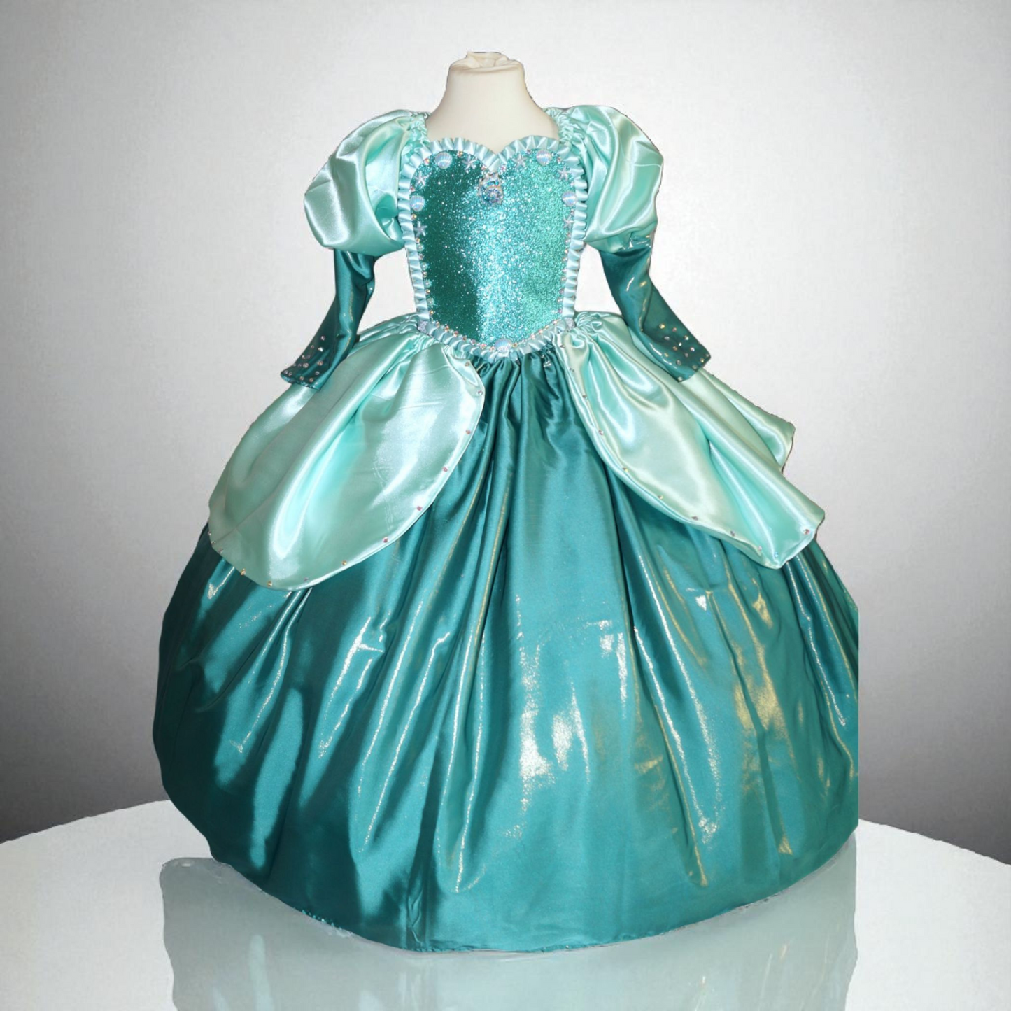 Disney Princess Deluxe Ariel The Little Mermaid Inspired Green Tutu Dress