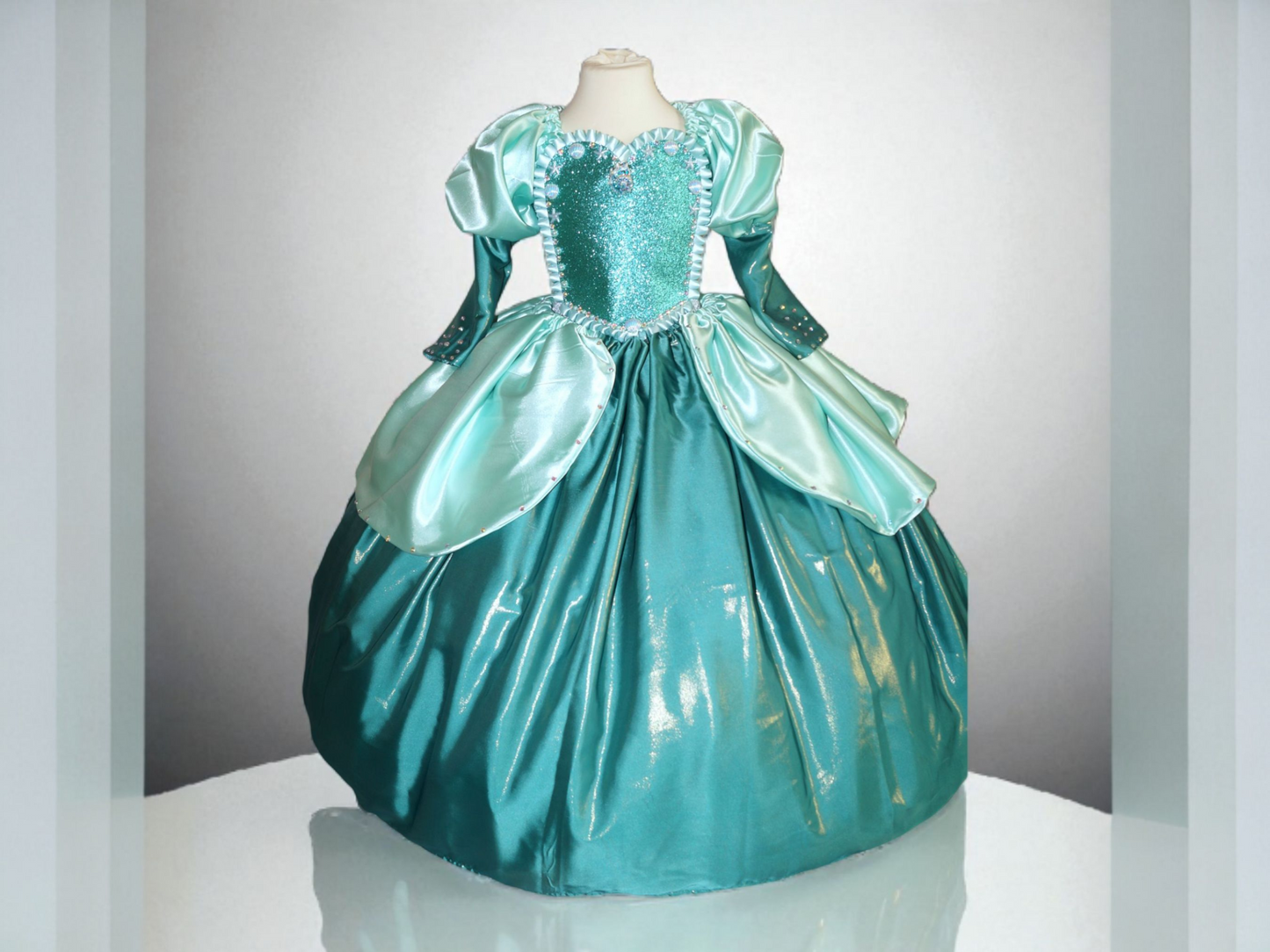 Disney Princess Deluxe Ariel The Little Mermaid Inspired Green Tutu Dress