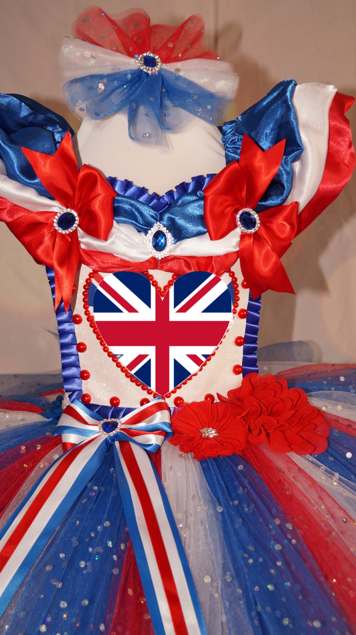 England Union Jack Inspired Tutu Dress