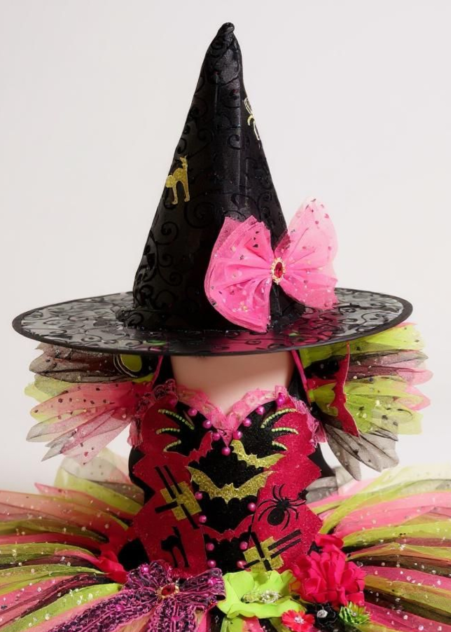 Pink and Green Halloween Witch Tutu Dress