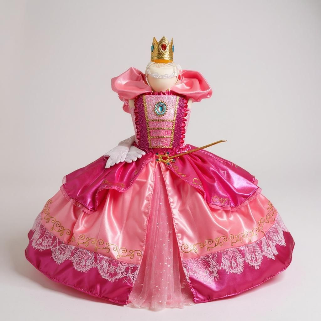 Deluxe Princess Peach Super Mario Inspired Tutu Dress