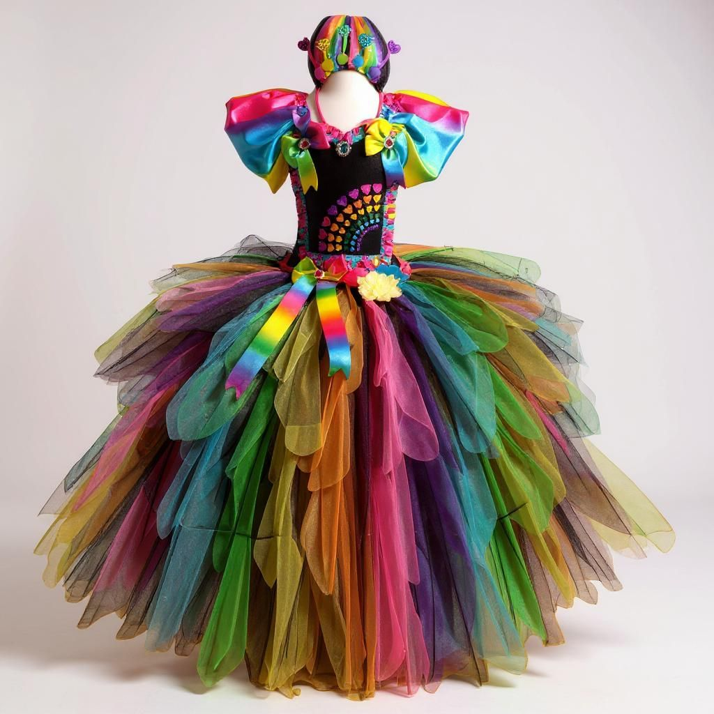 Trolls 2 Rock Poppy Inspired Tutu Dress