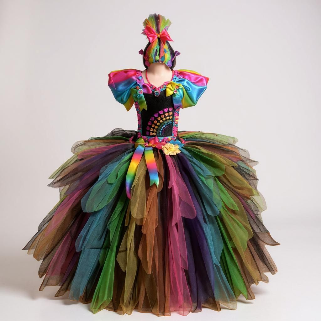 Trolls 2 Rock Poppy Inspired Tutu Dress