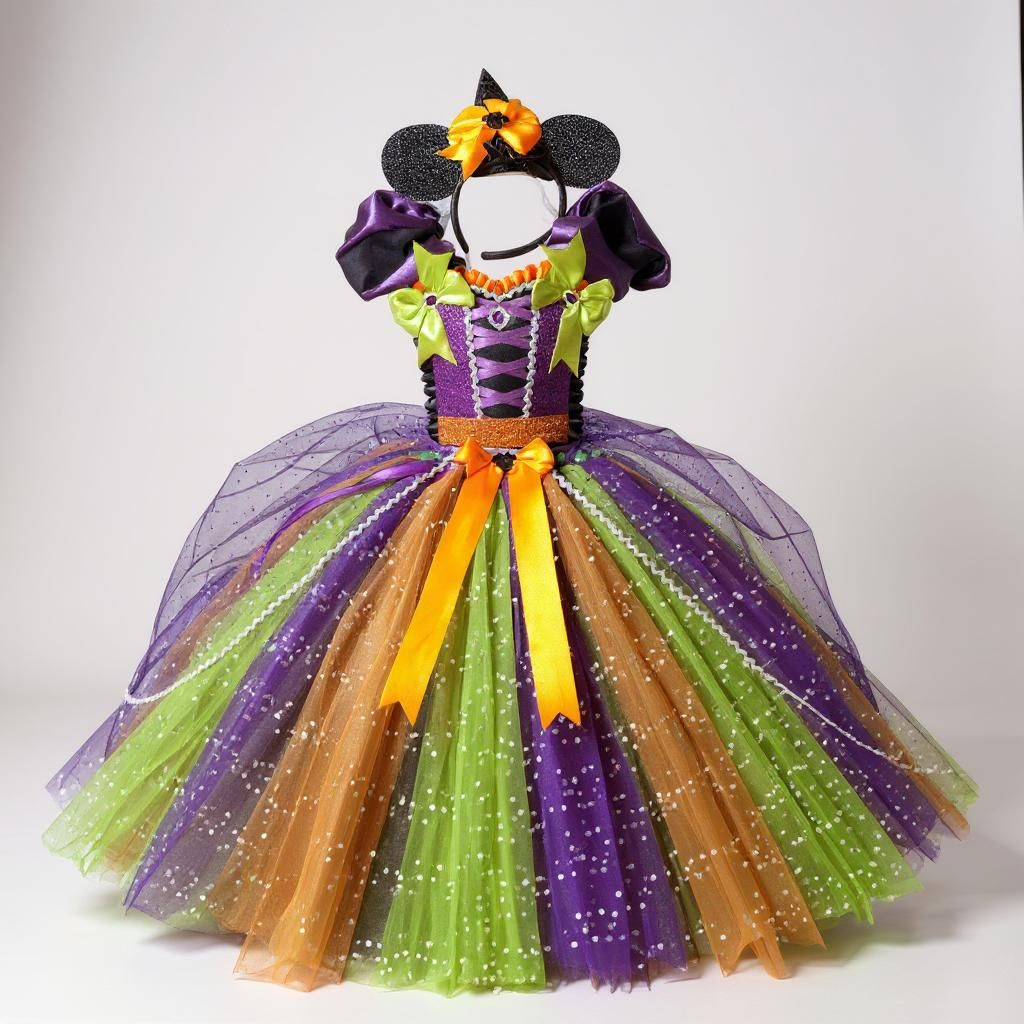 Halloween Minnie Mouse Witch Tutu Dress