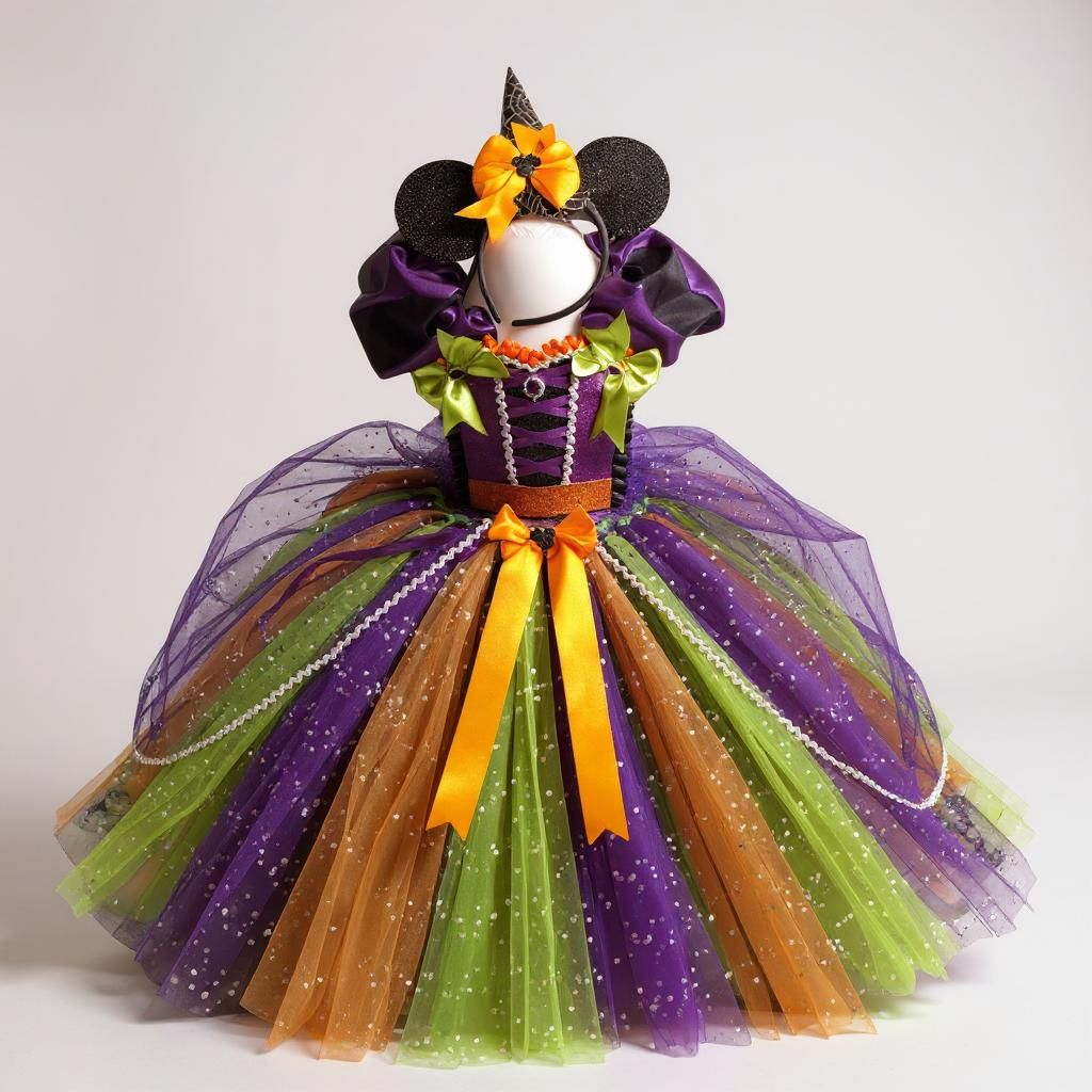 Halloween Minnie Mouse Witch Tutu Dress
