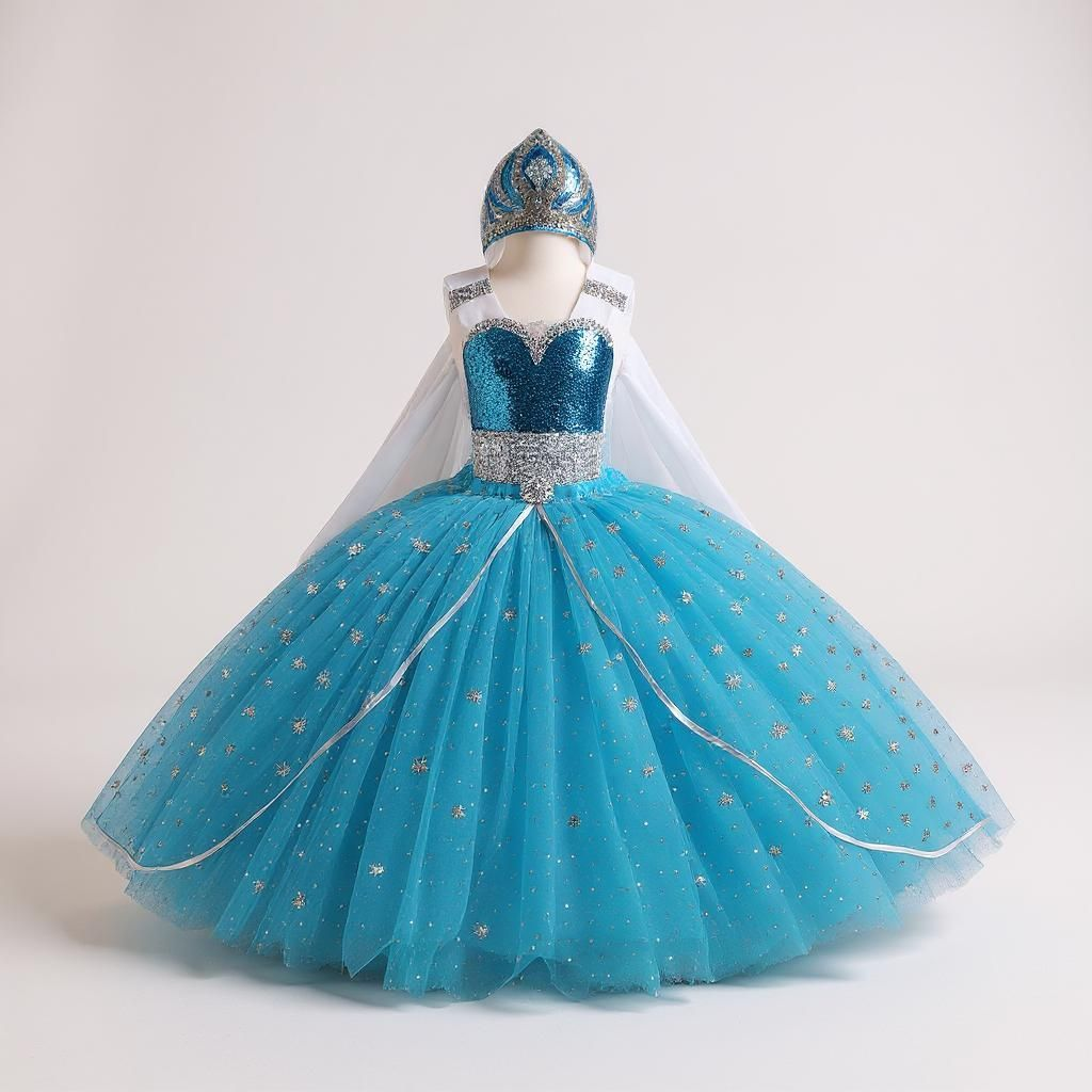 Disney Princess Elsa Frozen Inspired Blue Tutu Dress