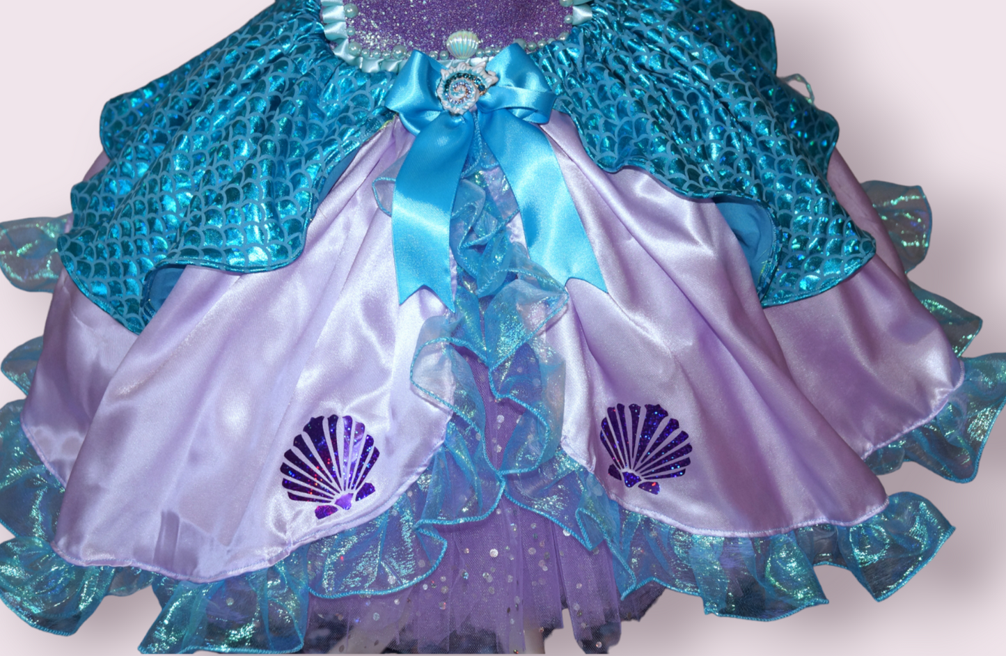 Disney Princess Ariel The Little Mermaid Inspired Shells Blue Tutu Dress