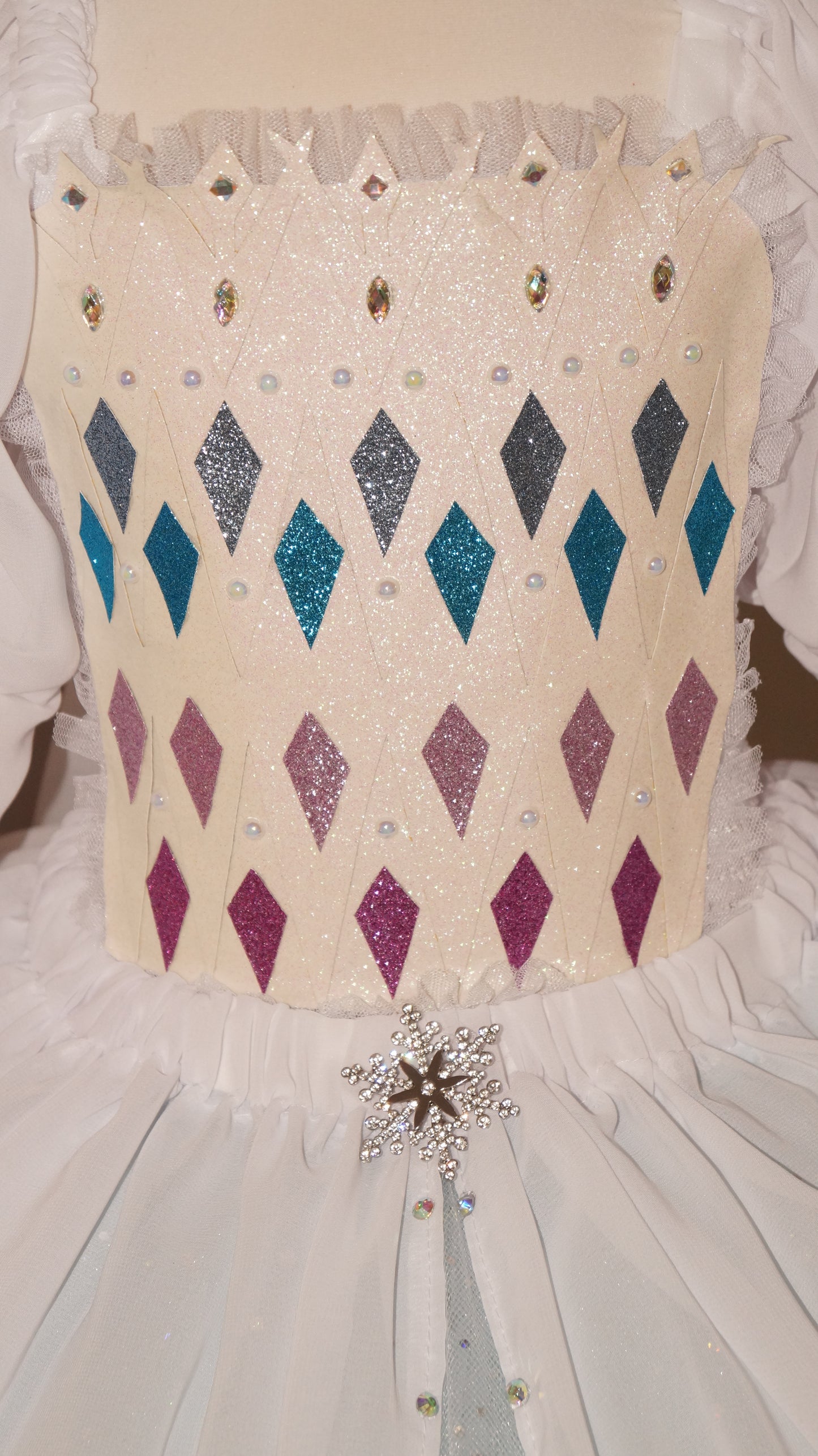 Disney Princess Queen Elsa White Frozen 2 Inspired Tutu Dress