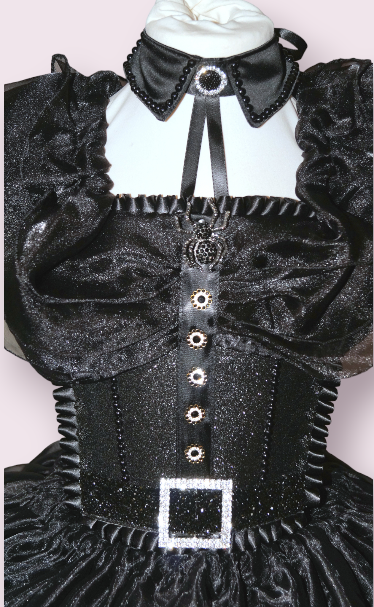 Wednesday Addams Family Black Inspired Tutu High Low Dip Hem Skirt Dress Gothic Halloween Costume Vampire Gown Pageant