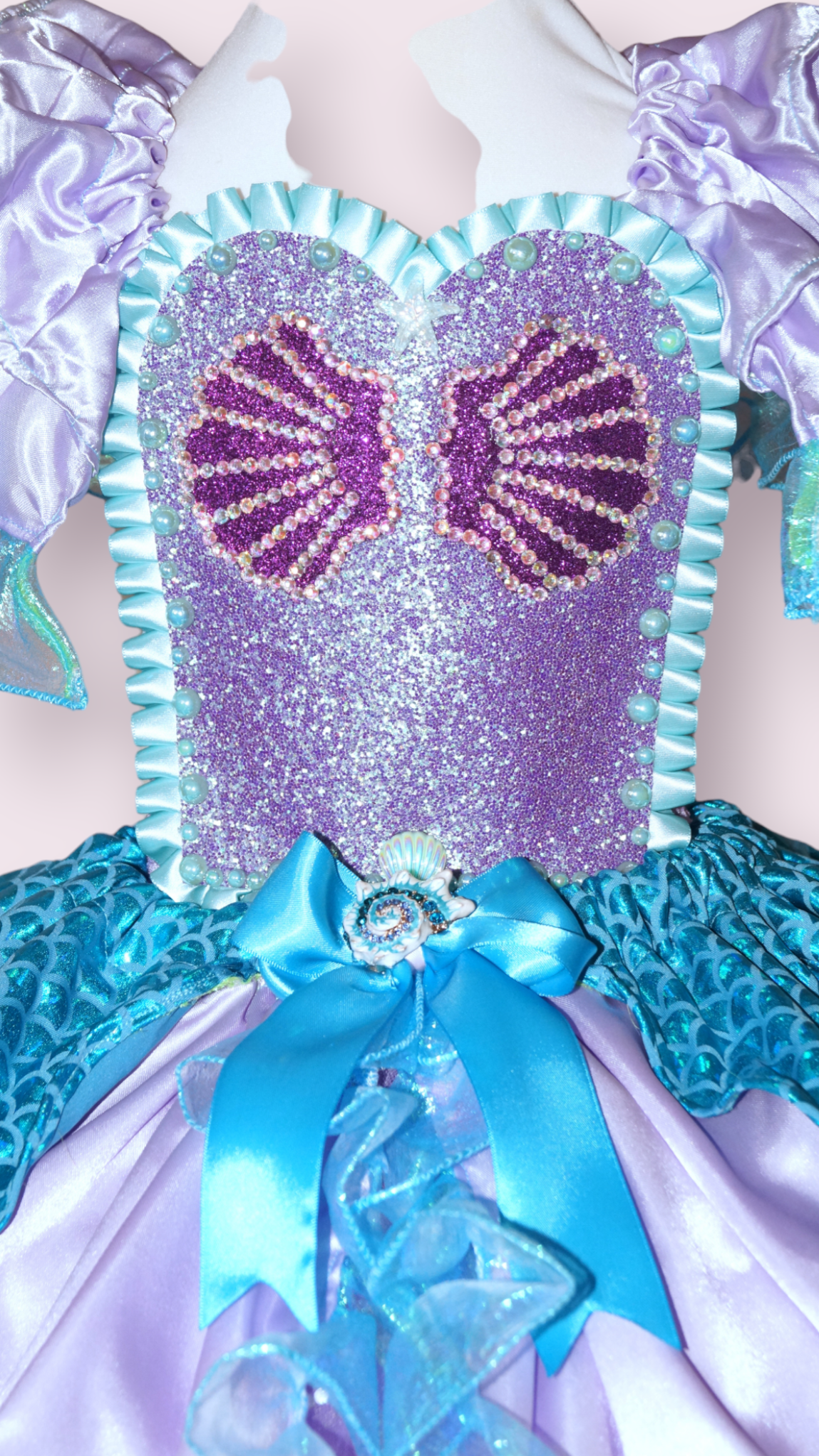 Disney Princess Ariel The Little Mermaid Inspired Shells Blue Tutu Dress