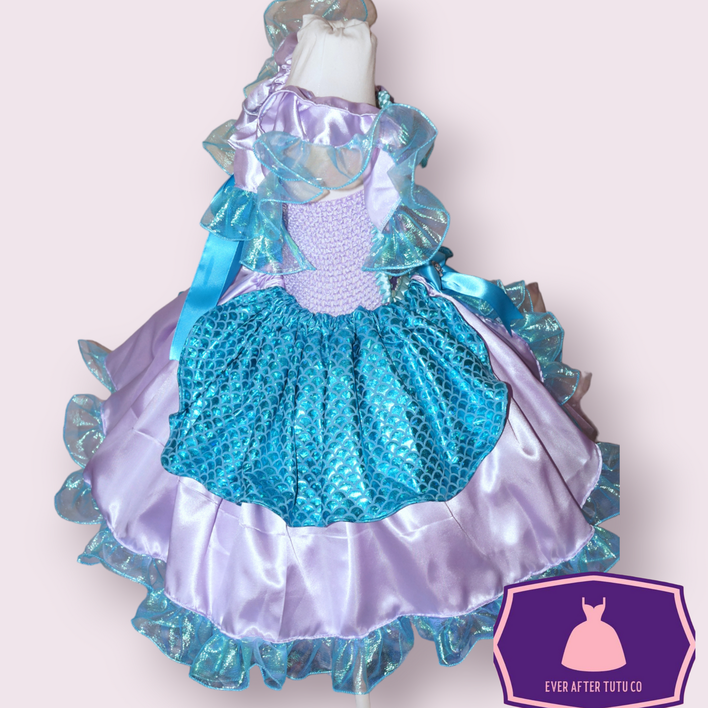 Disney Princess Ariel The Little Mermaid Inspired Shells Blue Tutu Dress