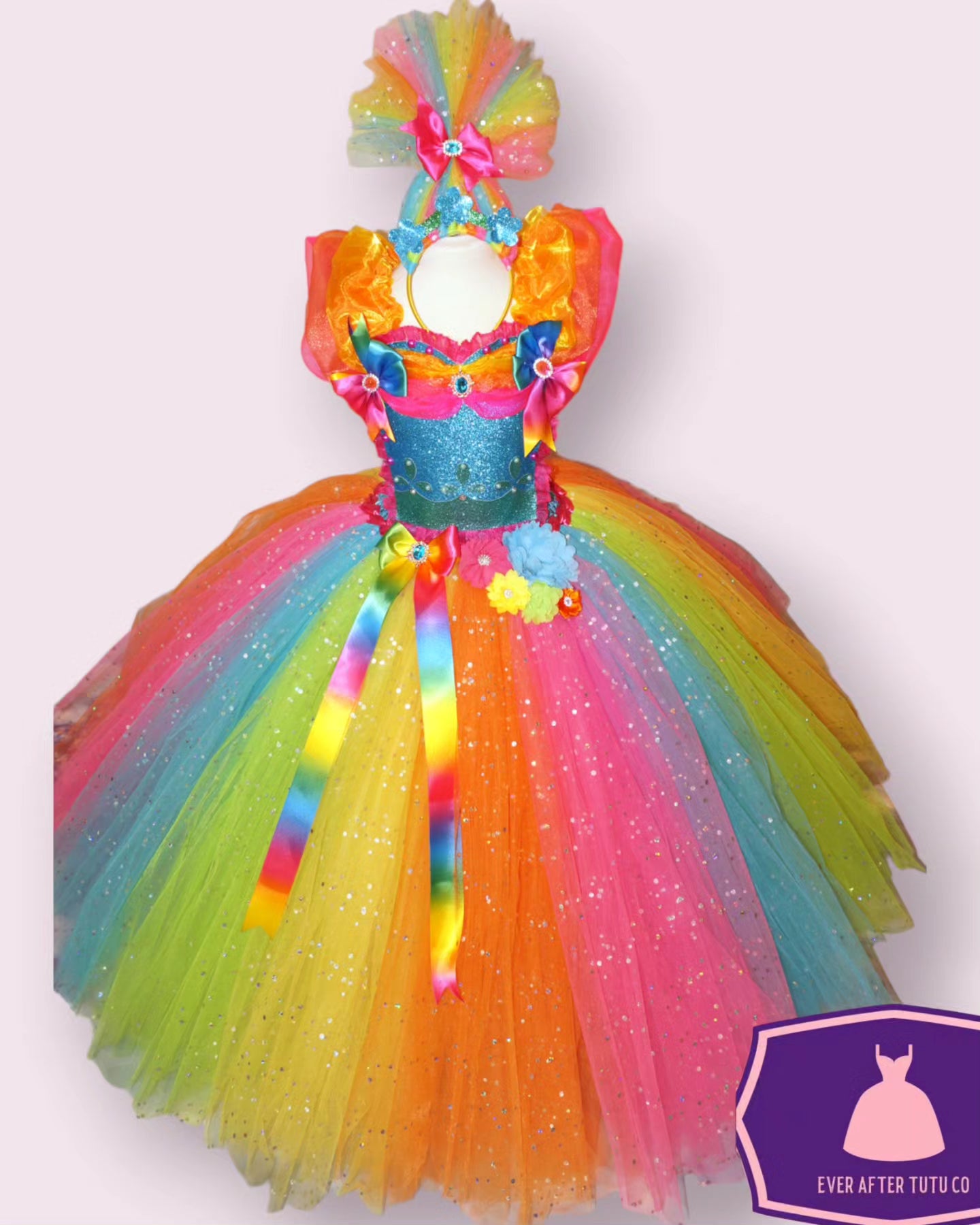 Rainbow Trolls Poppy Tutu Dress