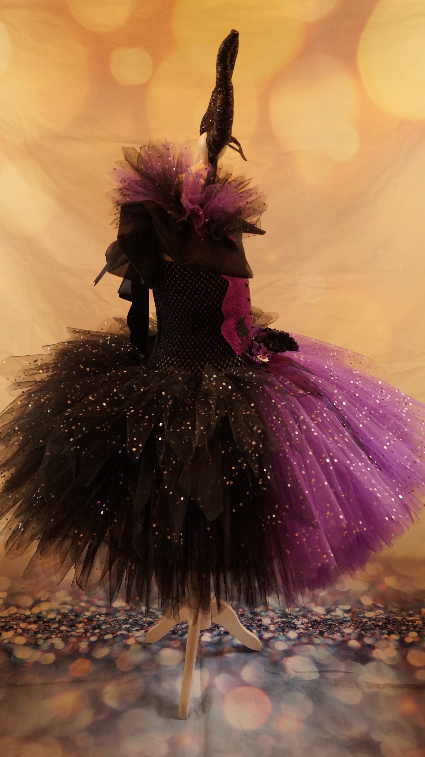 Halloween Maleficent Crow Witch Tutu Dress