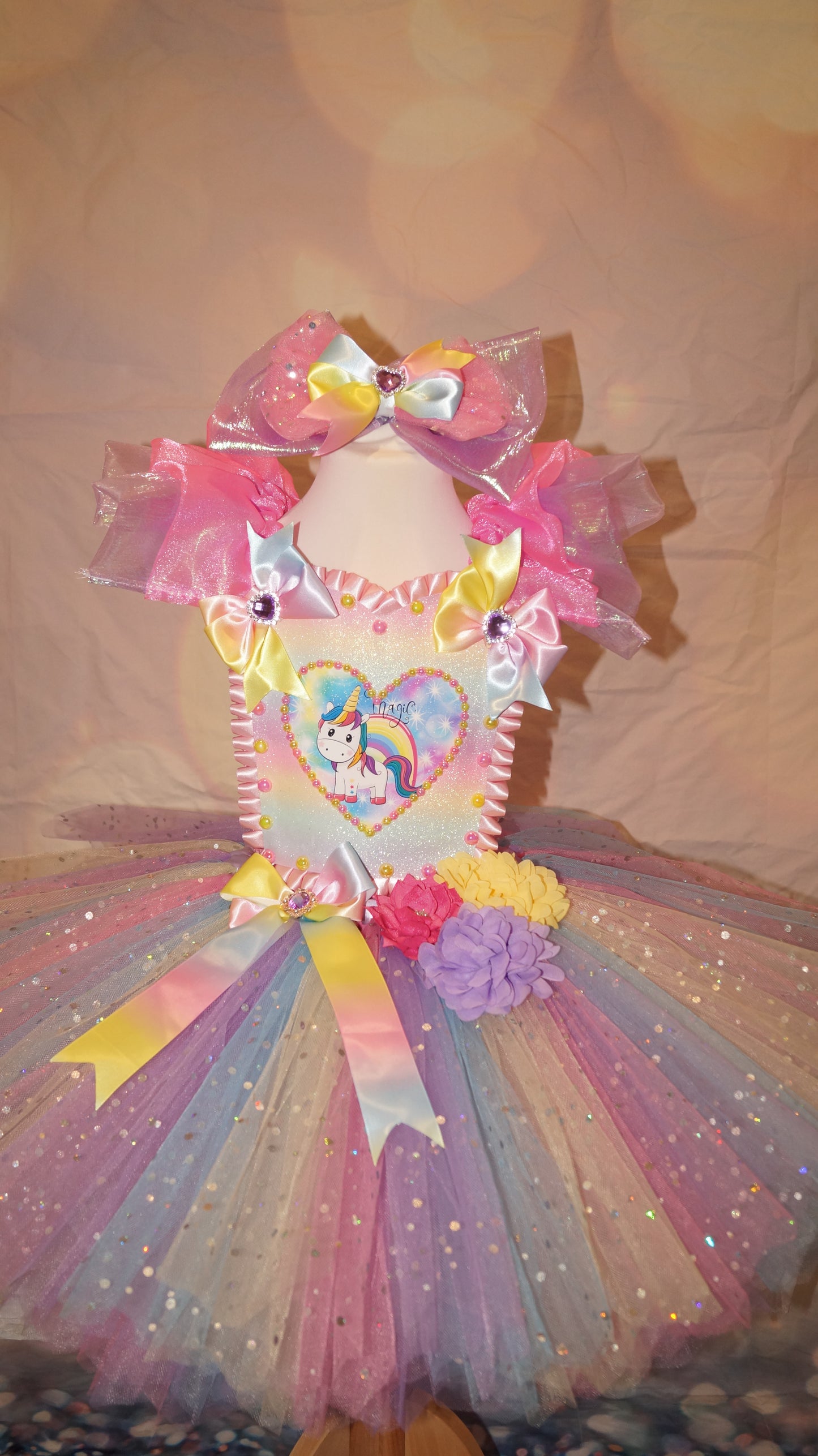 Pastel Rainbow Unicorn Tutu Dress