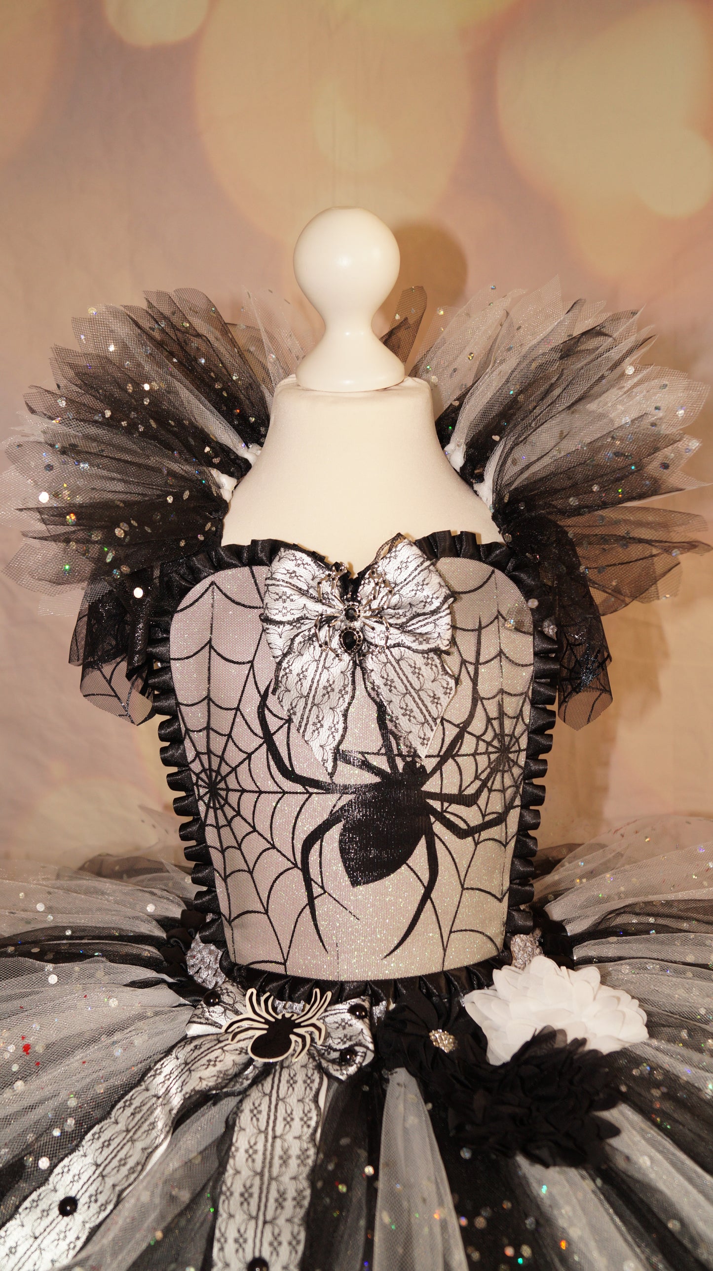 Black and White Spider Zombie Bride Tutu
