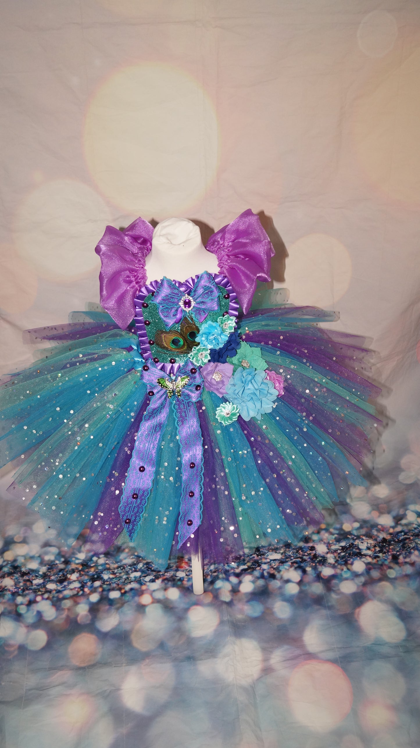 Peacock Flower Fairy Tutu Dress
