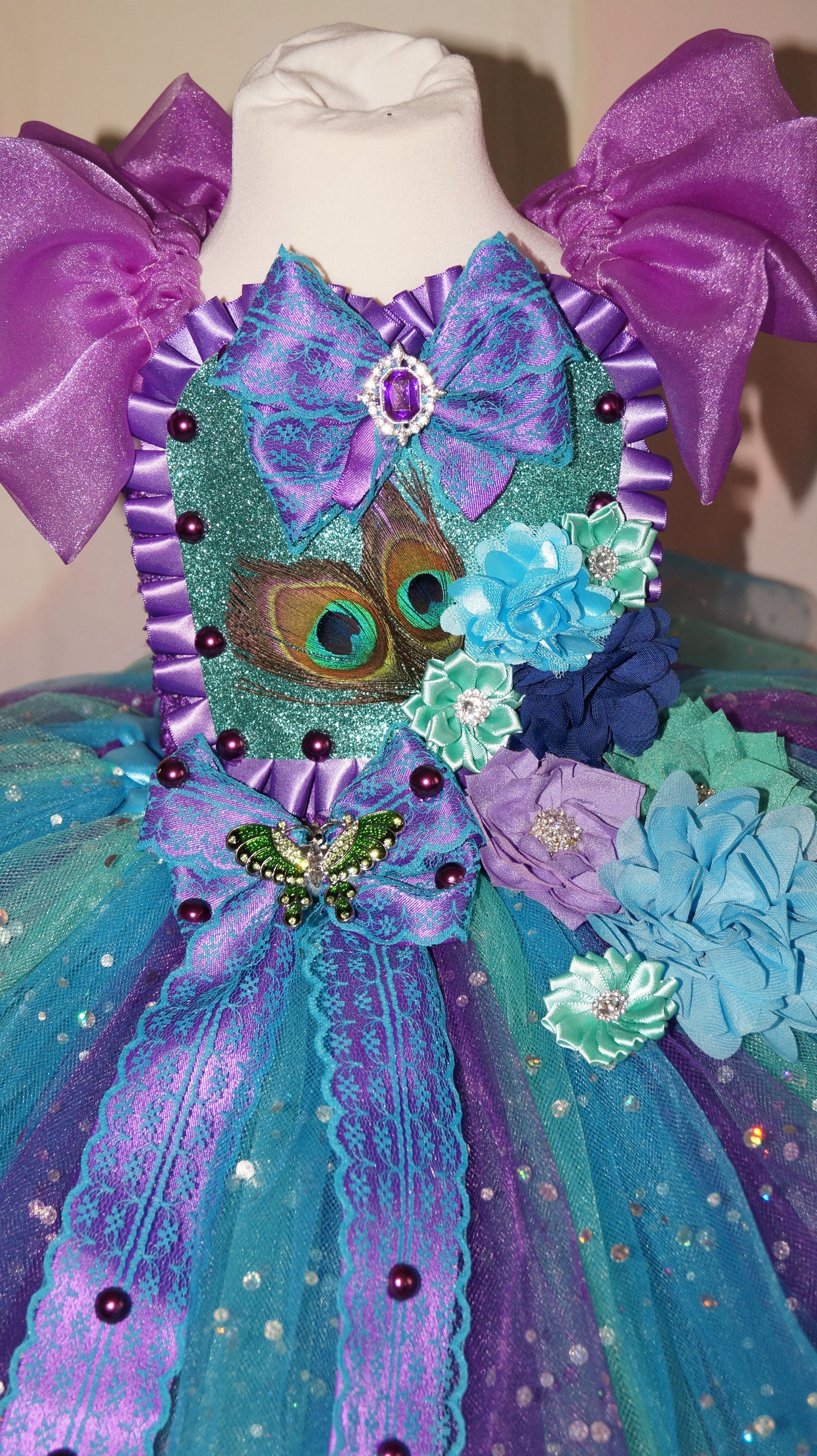 Peacock Flower Fairy Tutu Dress