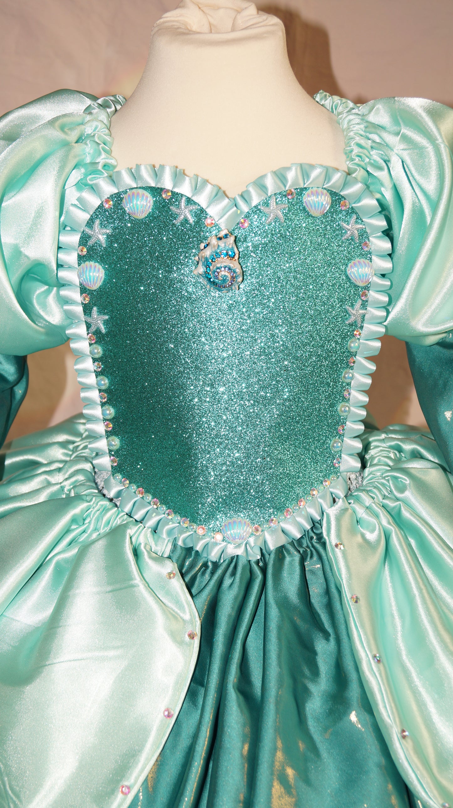 Disney Princess Deluxe Ariel The Little Mermaid Inspired Green Tutu Dress
