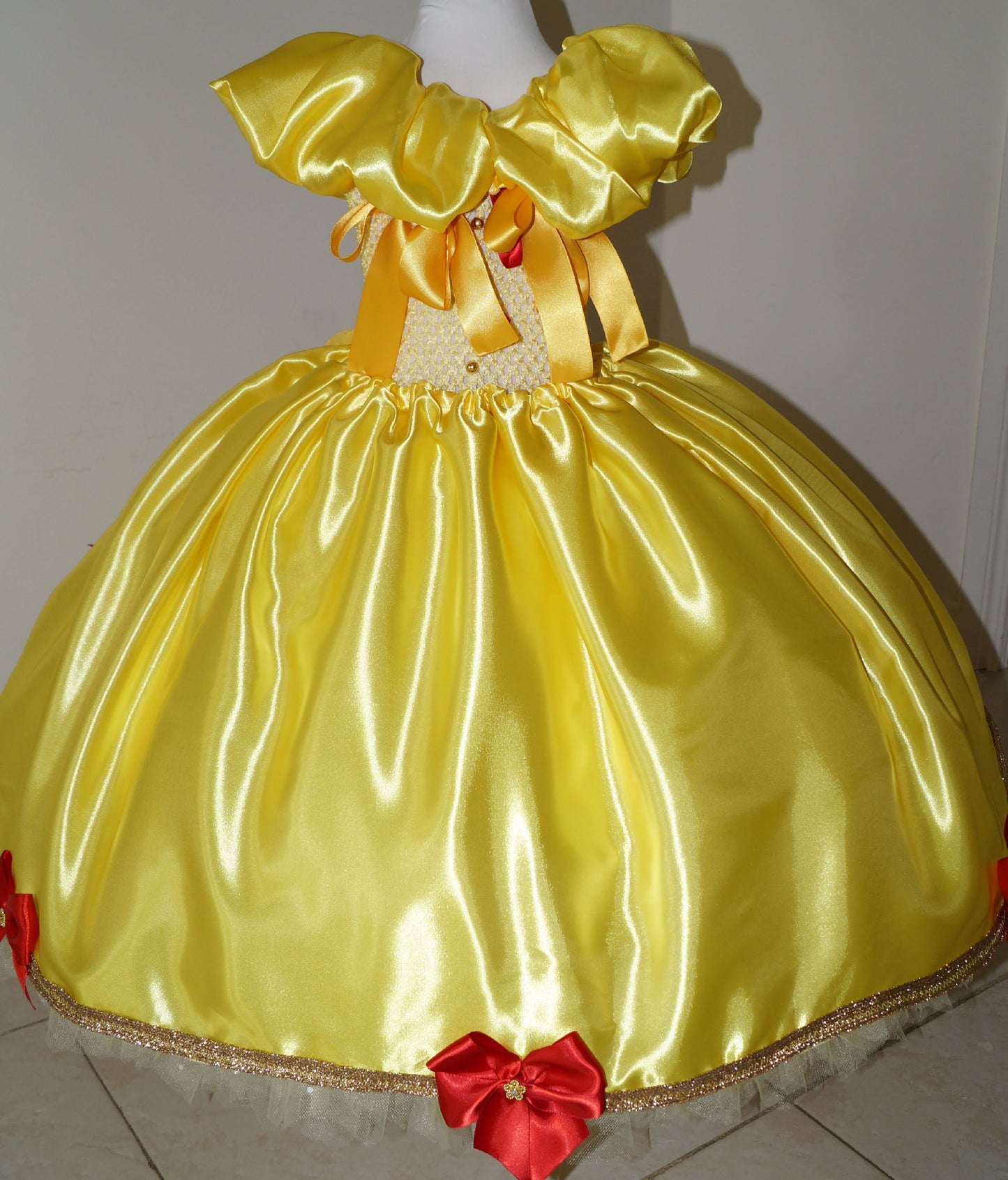 Disney Princess Belle Beauty and the Beast Enchanted Rose Tutu Dress