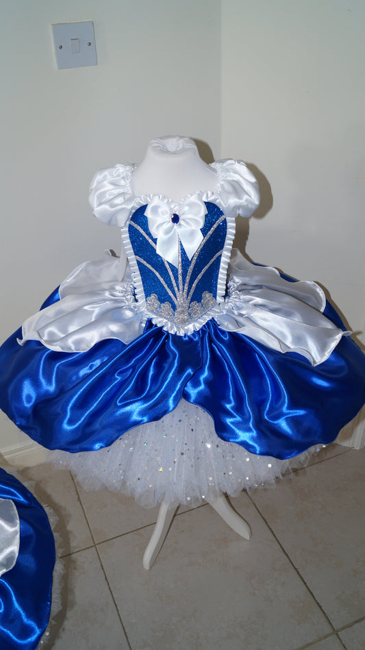 Royal Blue and White Princess Tutu Dress
