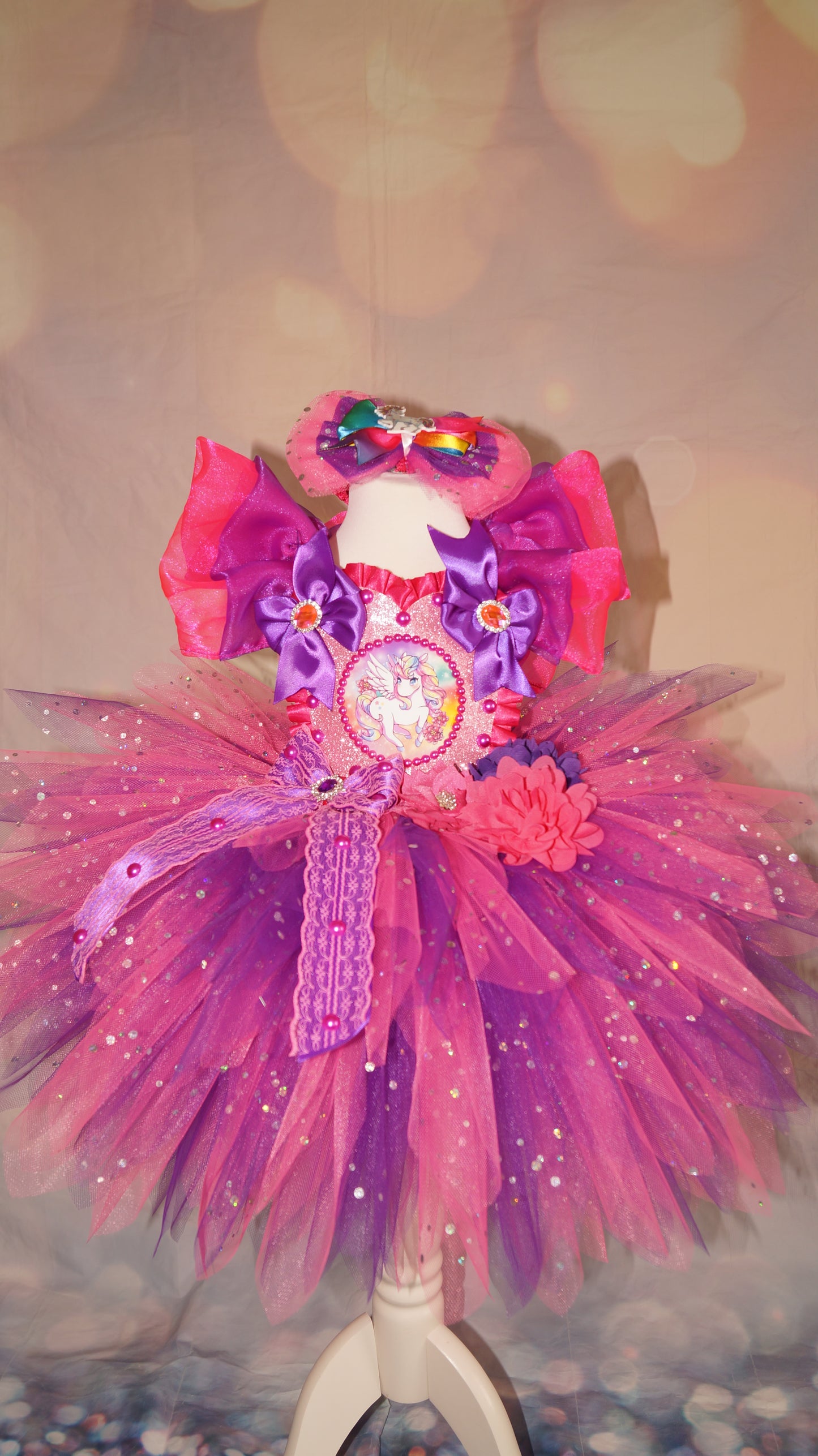 Pink and Purple Unicorn Tutu Dress