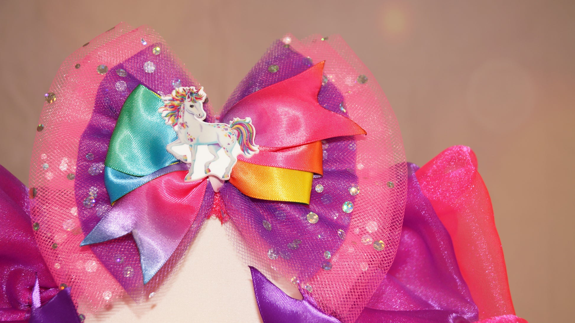 pink & violet unicorn dress Unicorn Pink Purple Dress For Kids 2-4 Year Old Made By H&M