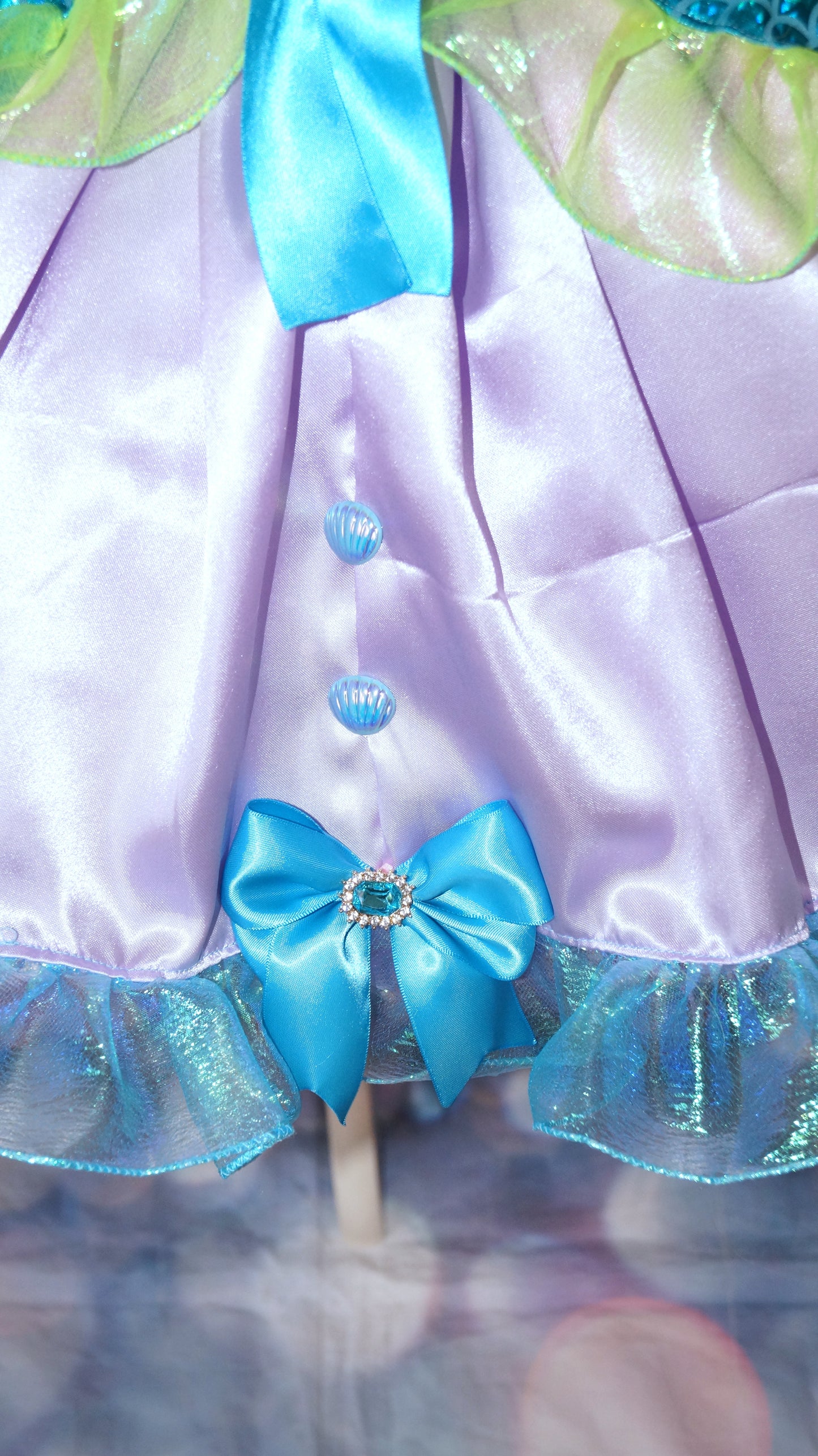 Disney Princess Ariel The Little Mermaid Inspired Shells Green and Blue Tutu Dress