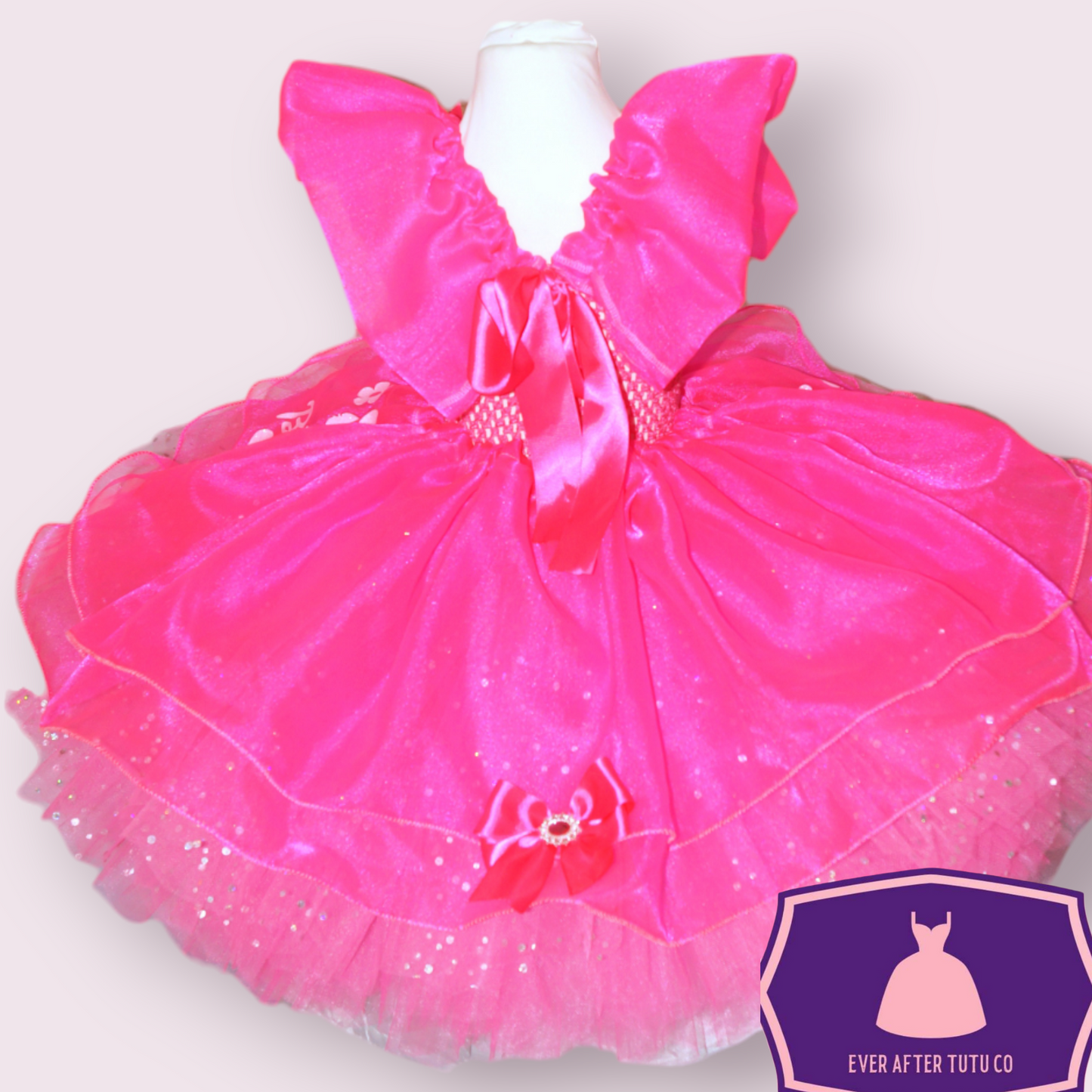 Bright Pink Princess Barbie Inspired Tutu Dress