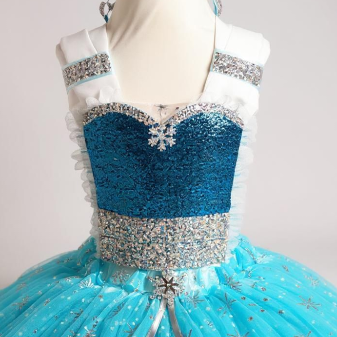 Disney Princess Elsa Frozen Inspired Blue Tutu Dress