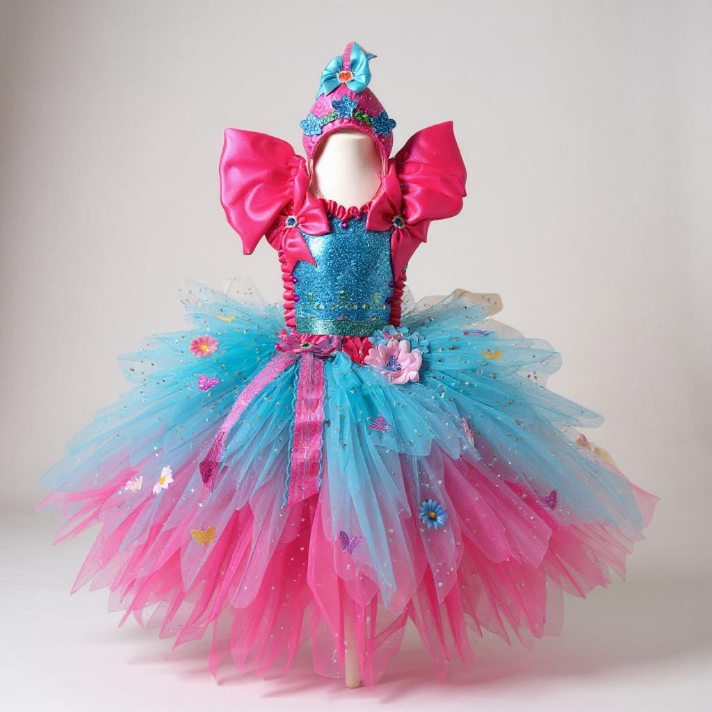 Trolls Poppy Inspired Tutu Dress