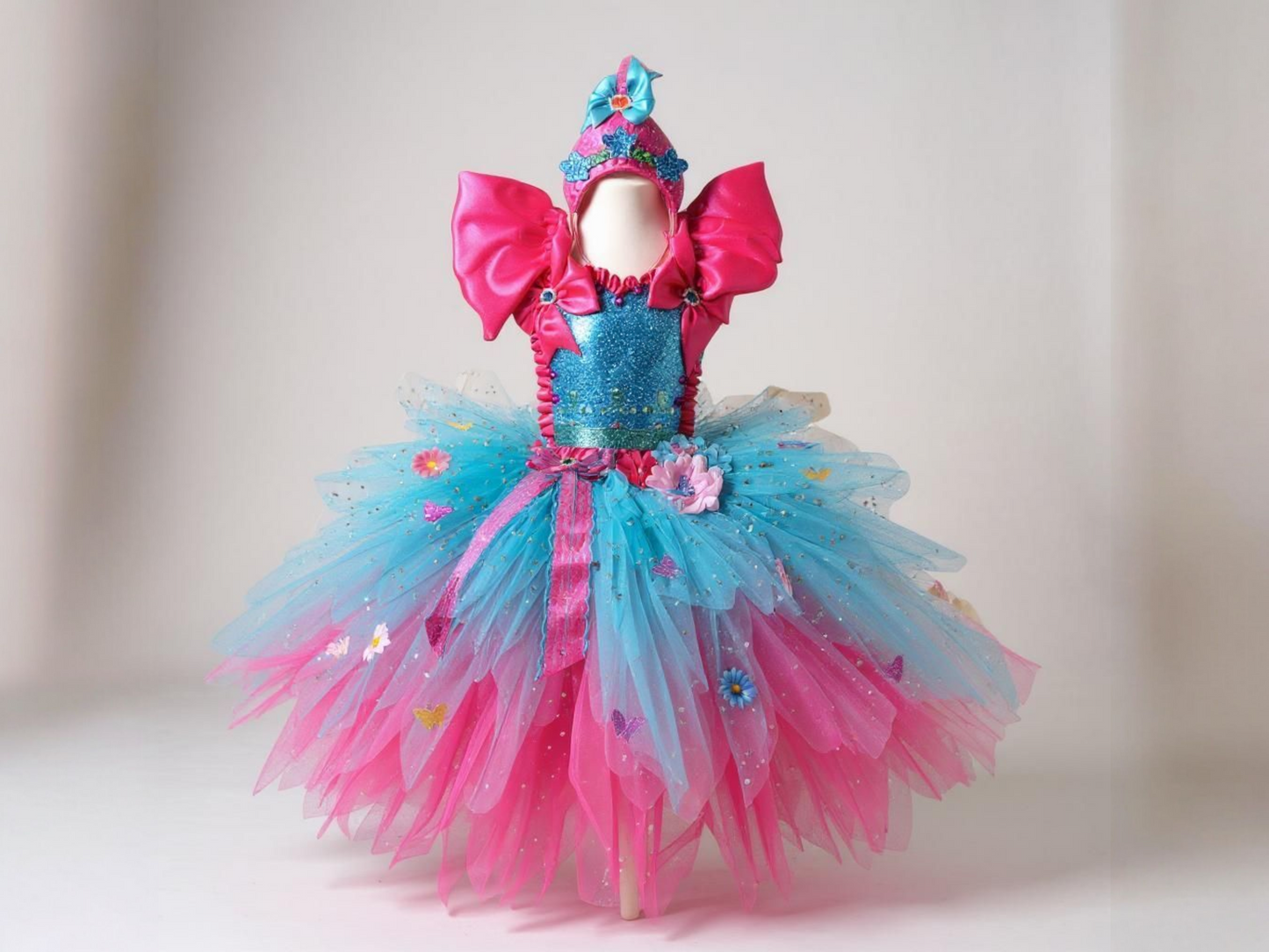 Trolls Poppy Inspired Tutu Dress
