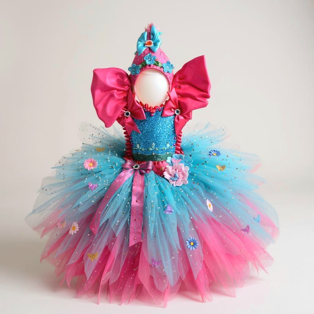 Trolls Poppy Inspired Tutu Dress
