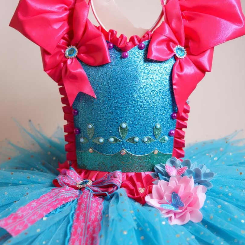 Trolls Poppy Inspired Tutu Dress