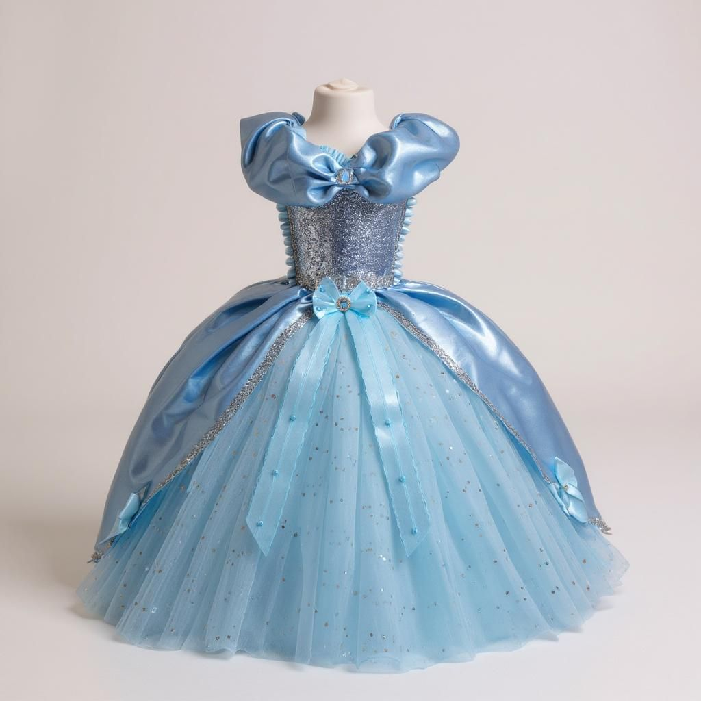 Disney Princess Blue and Silver Cinderella Tutu Dress EverAfterTutuCo Disney Princess Blue and Silver Cinderella Tutu Dress EverAfterTutuCo