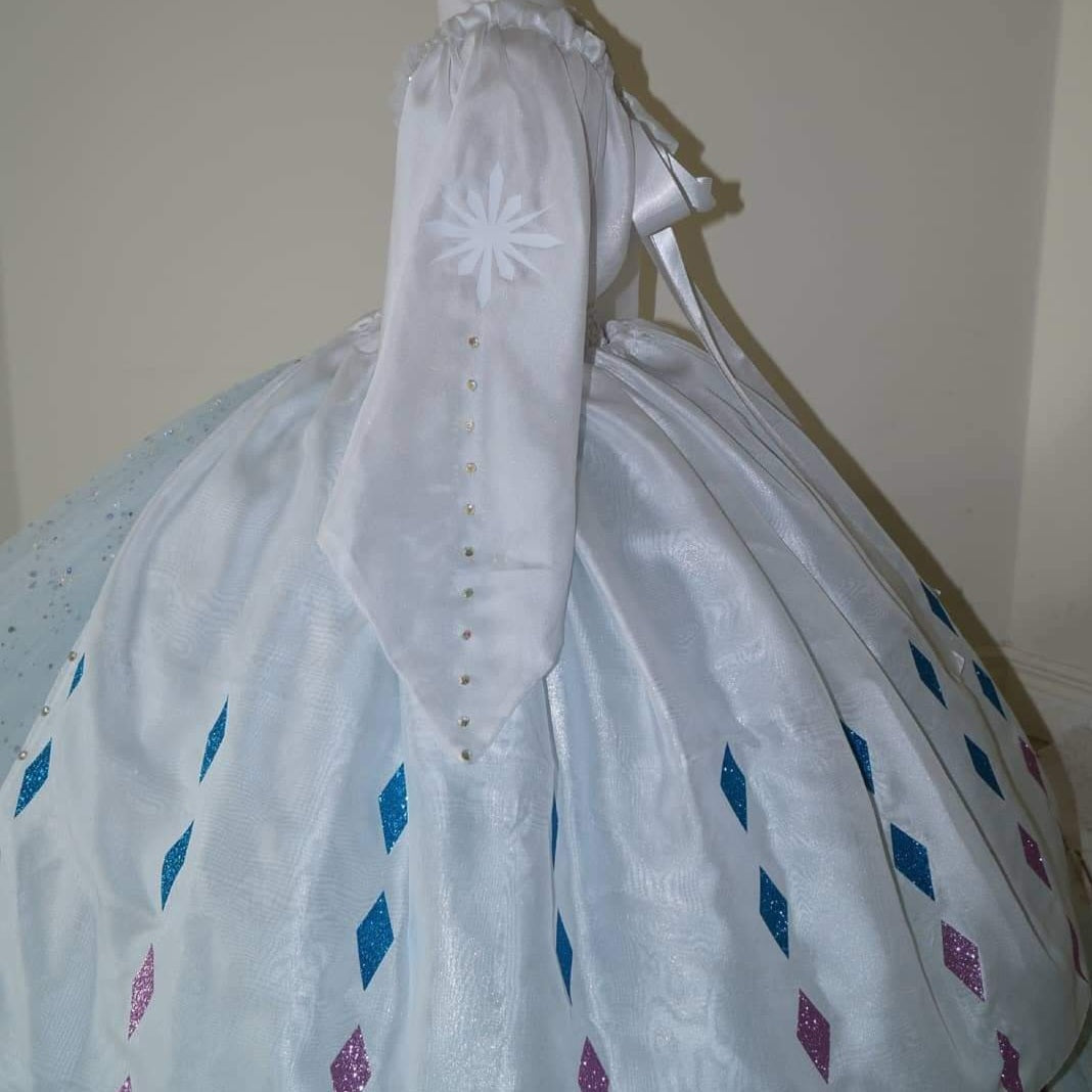 Disney Princess Queen Elsa White Frozen 2 Inspired Tutu Dress