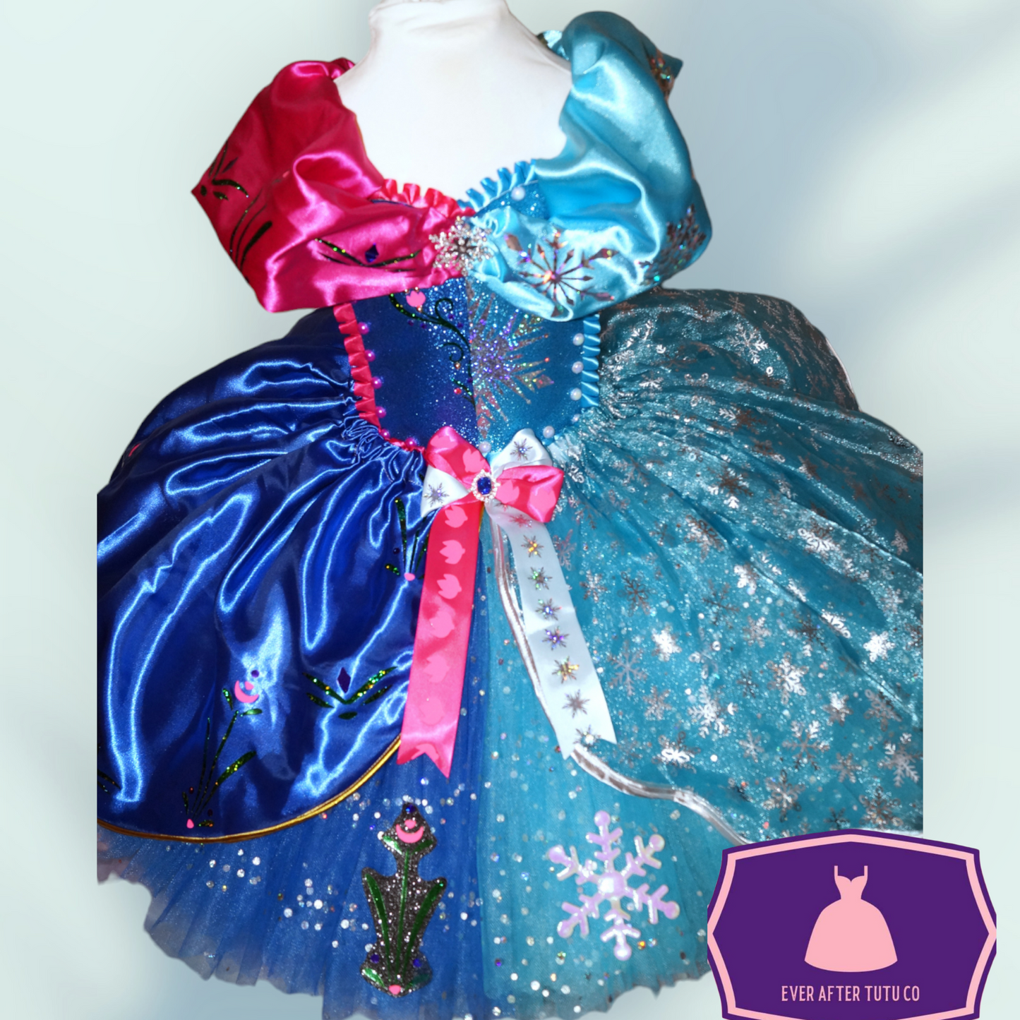 Disney Princess Elsa Anna Frozen Inspired Blue Tutu Dress
