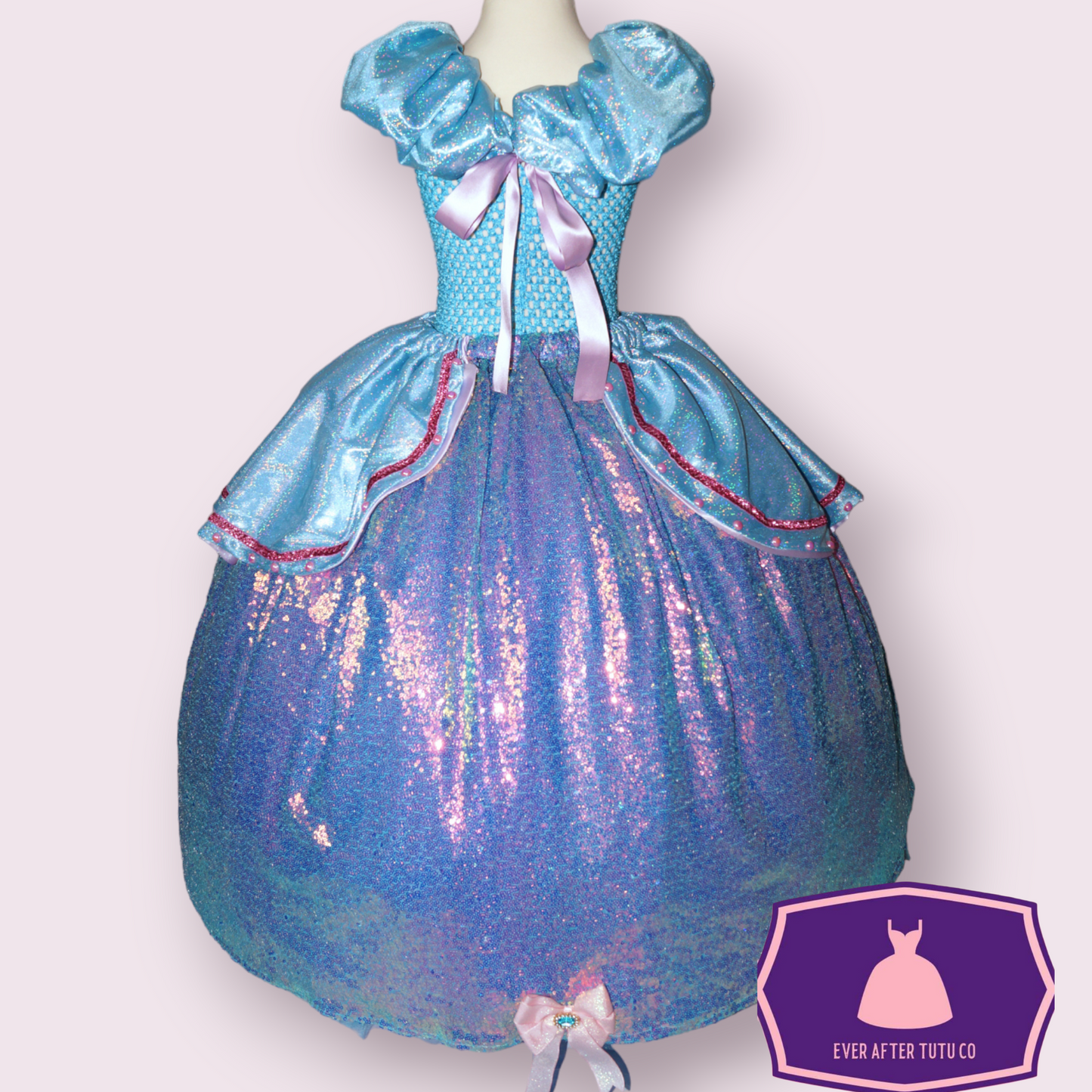 Deluxe Disney Princess Ariel The Little Mermaid Sequin Ballgown Tutu Dress