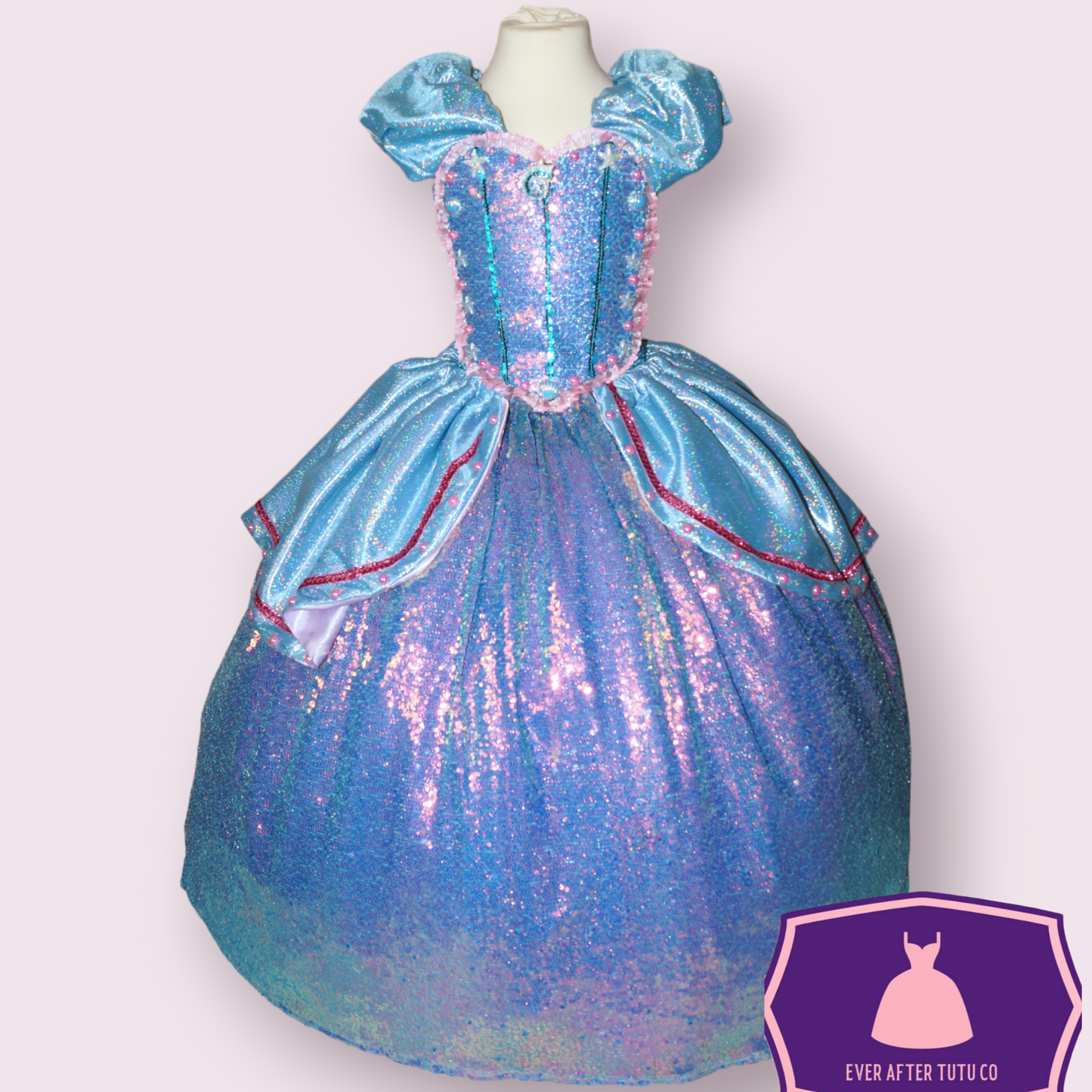 Deluxe Disney Princess Ariel The Little Mermaid Sequin Ballgown Tutu Dress